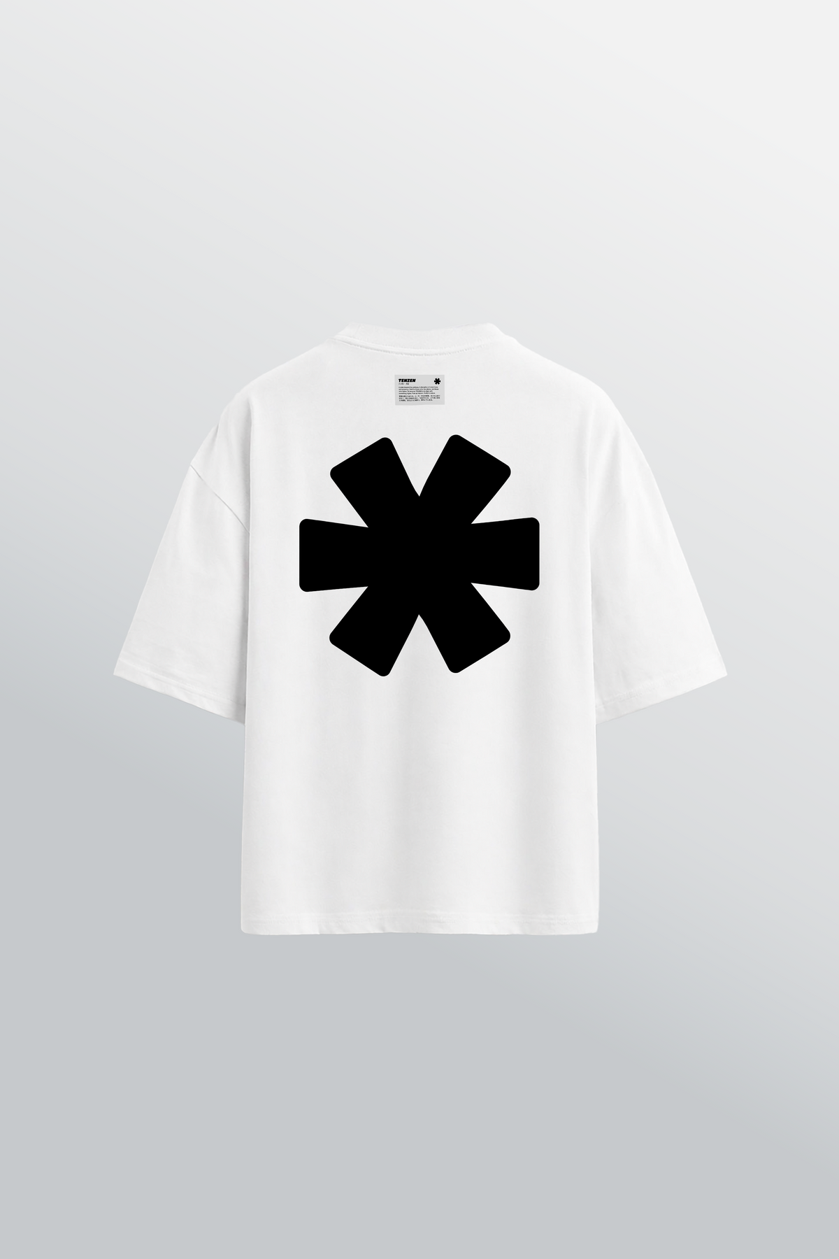Oversized Rundhals T-Shirt Weiß