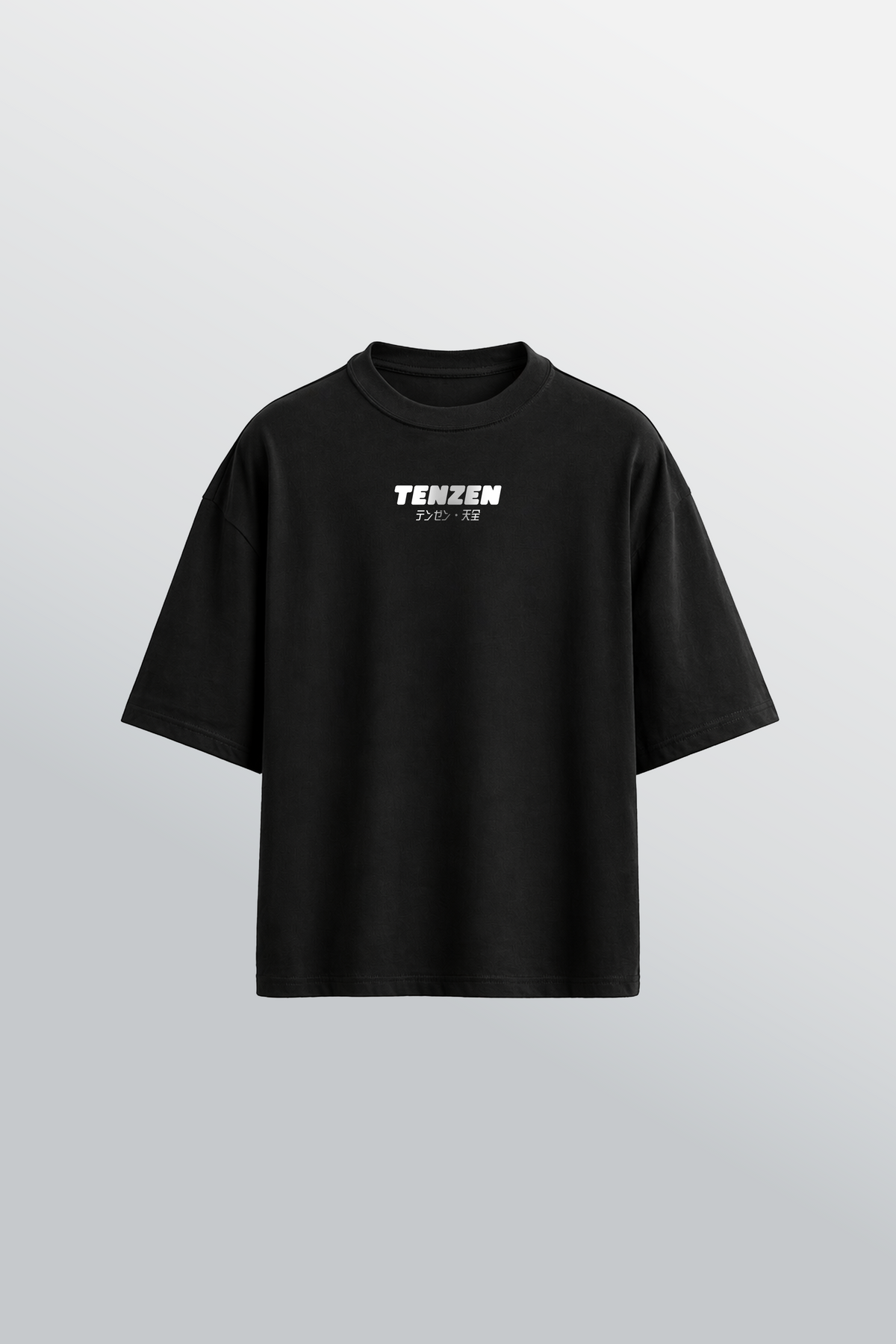 Oversized Rundhals T-Shirt Schwarz