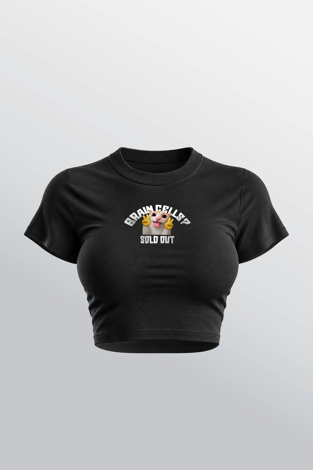 Braincells Sold Out Baby Tee Zwart