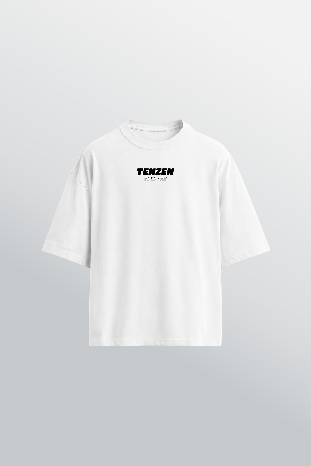 Oversized Rundhals T-Shirt Weiß
