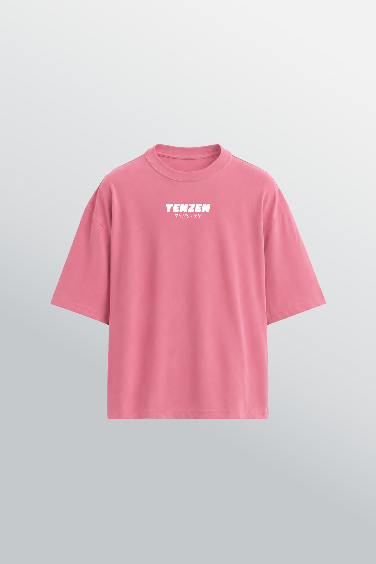 Oversized Rundhals T-Shirt Pink