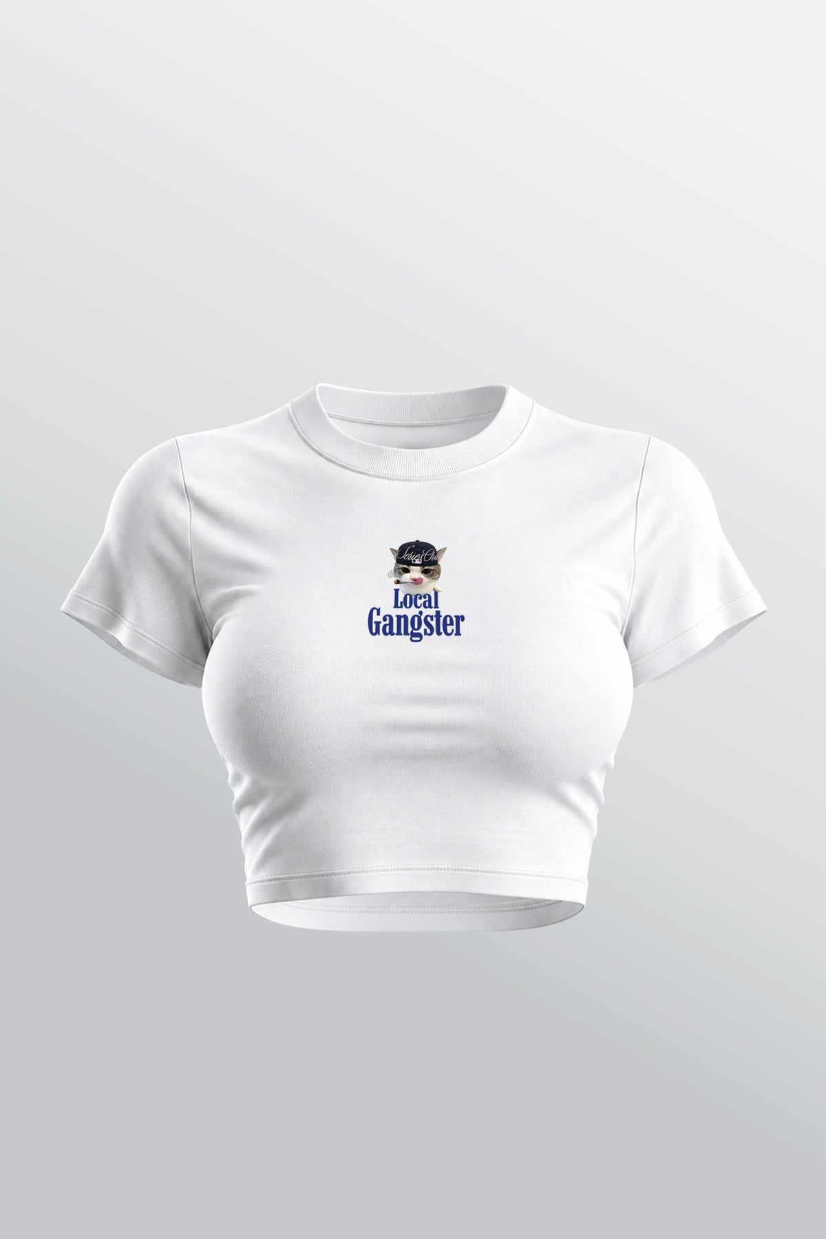 Local Gangster Baby Tee Wit