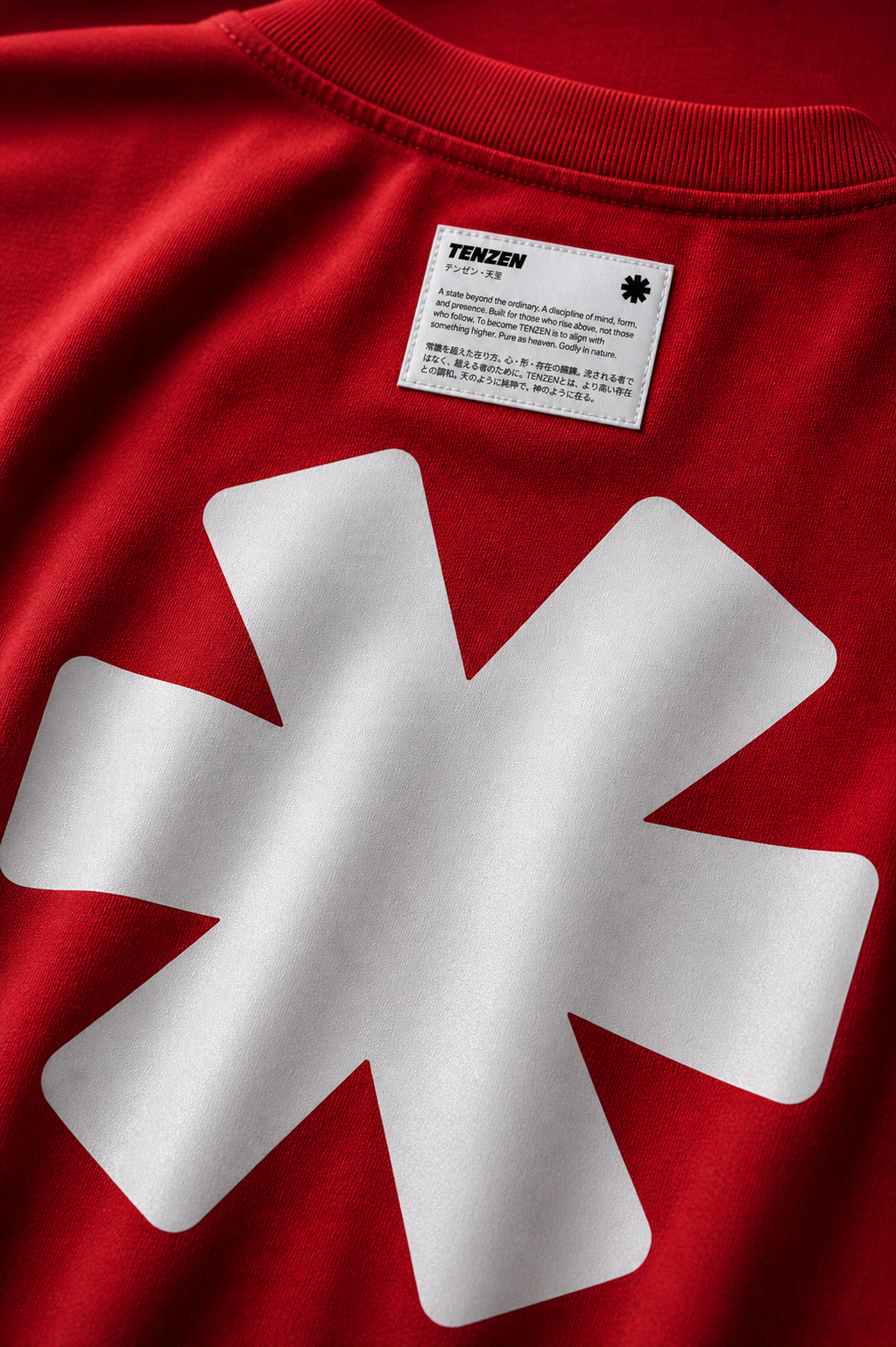 Oversized Rundhals T-Shirt Rot