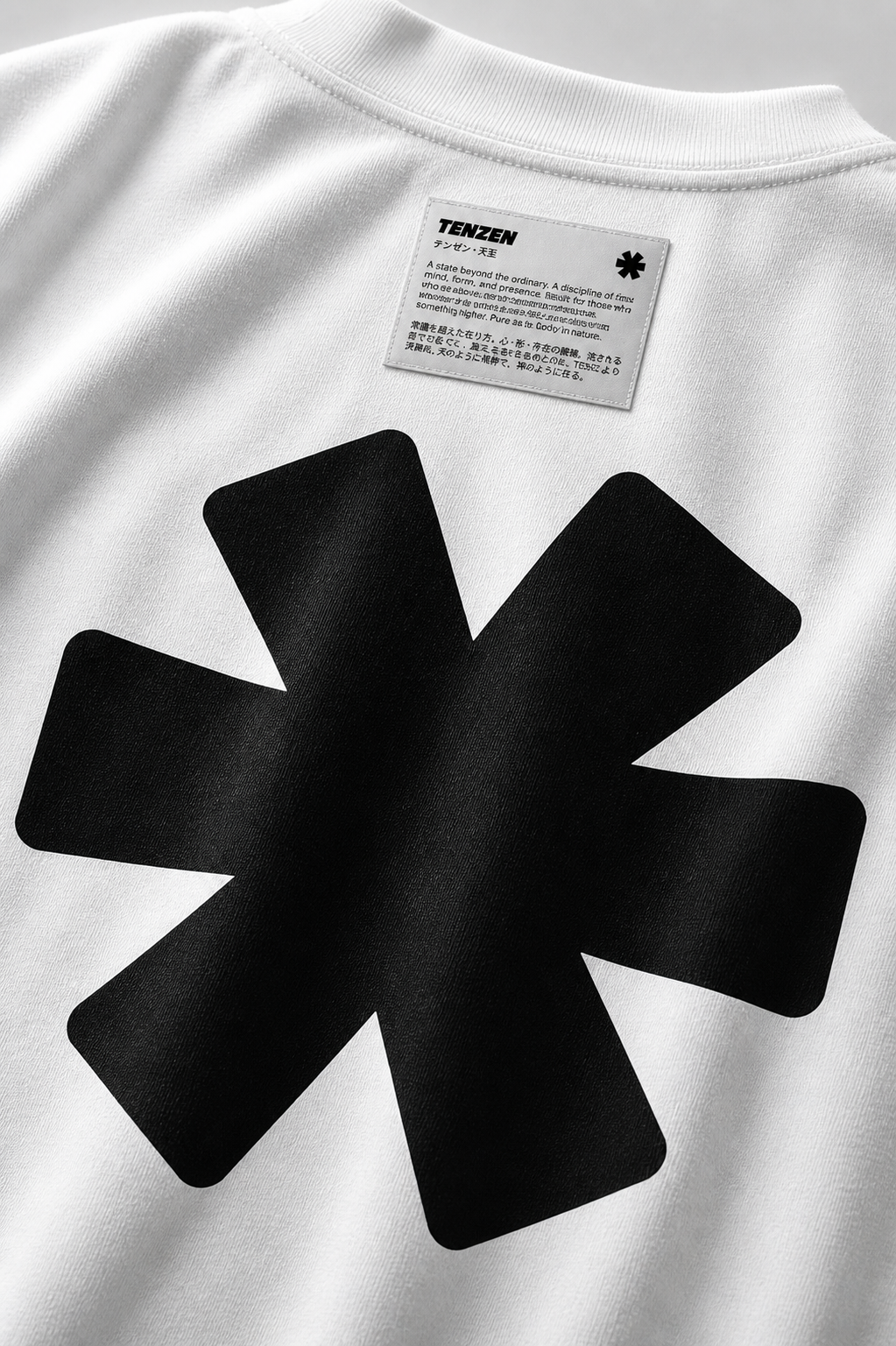 Oversized Rundhals T-Shirt Weiß