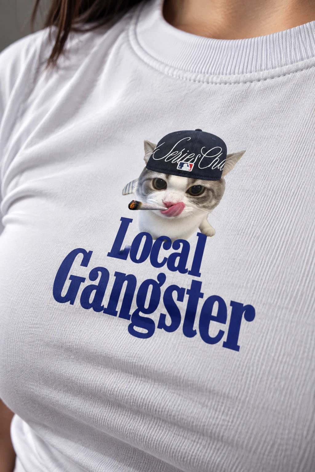Local Gangster Baby Tee Wit