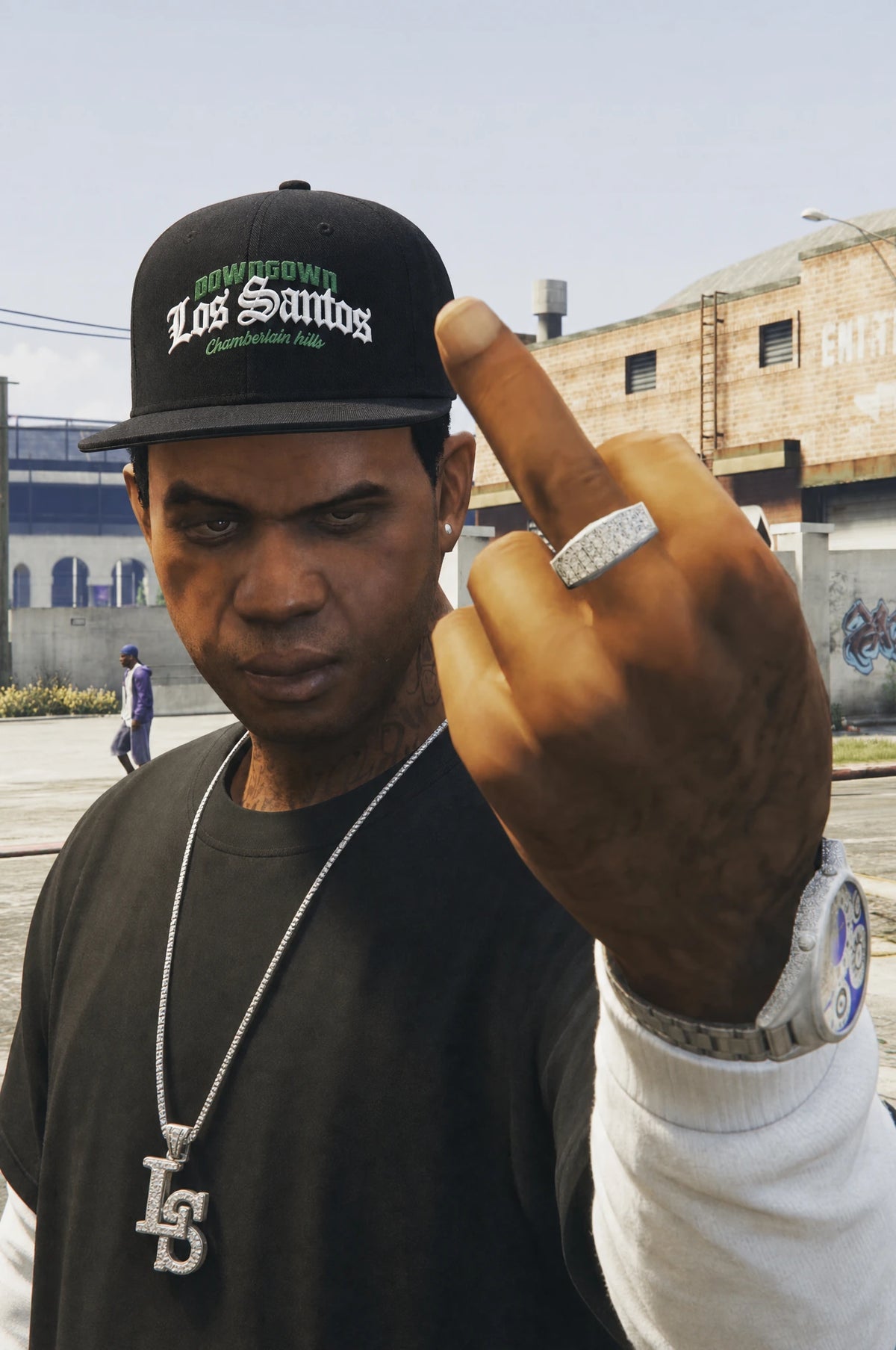 Los Santos Snapback Cap Black