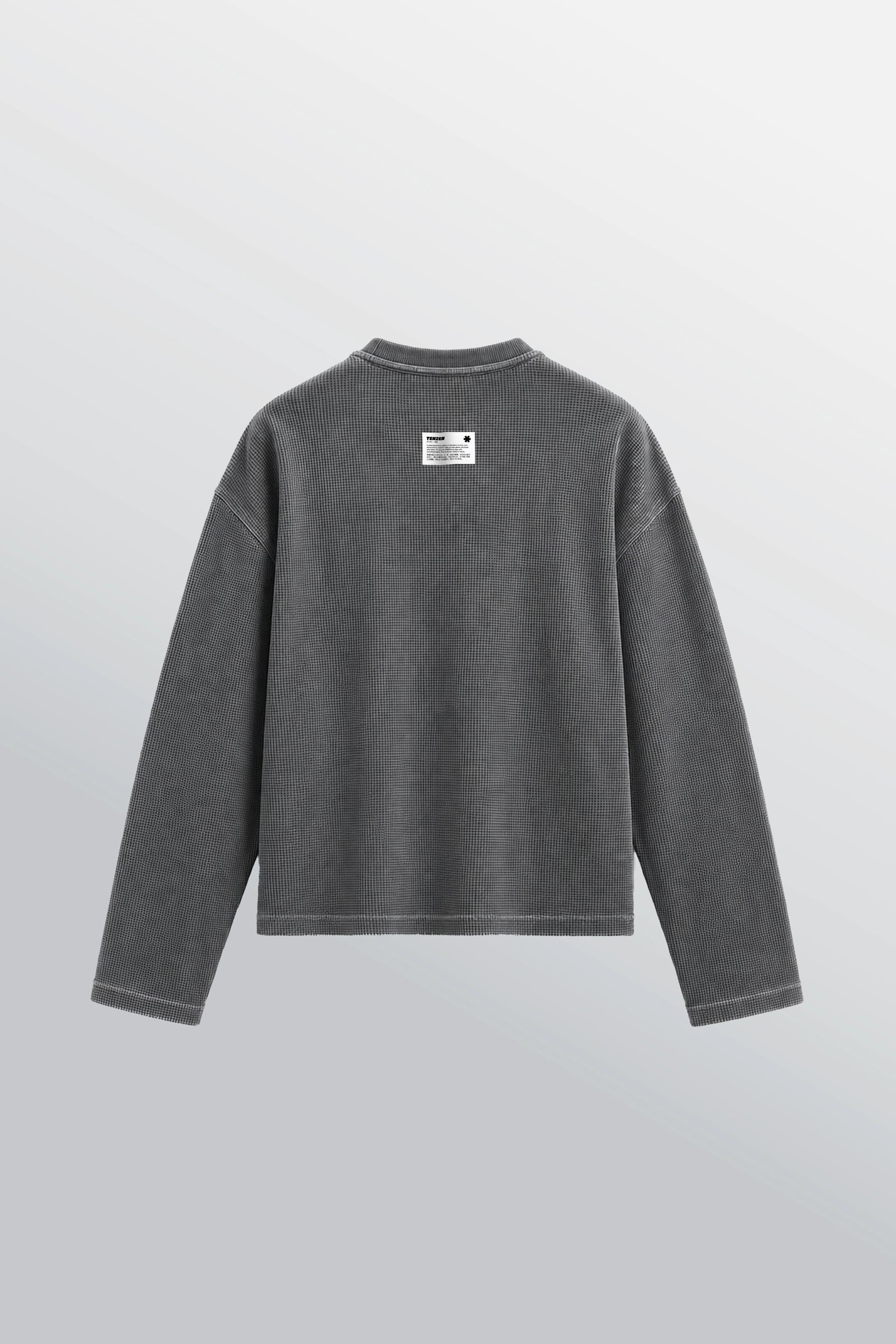 Absolute Cinema T-shirt waffle oversize Nero slavato