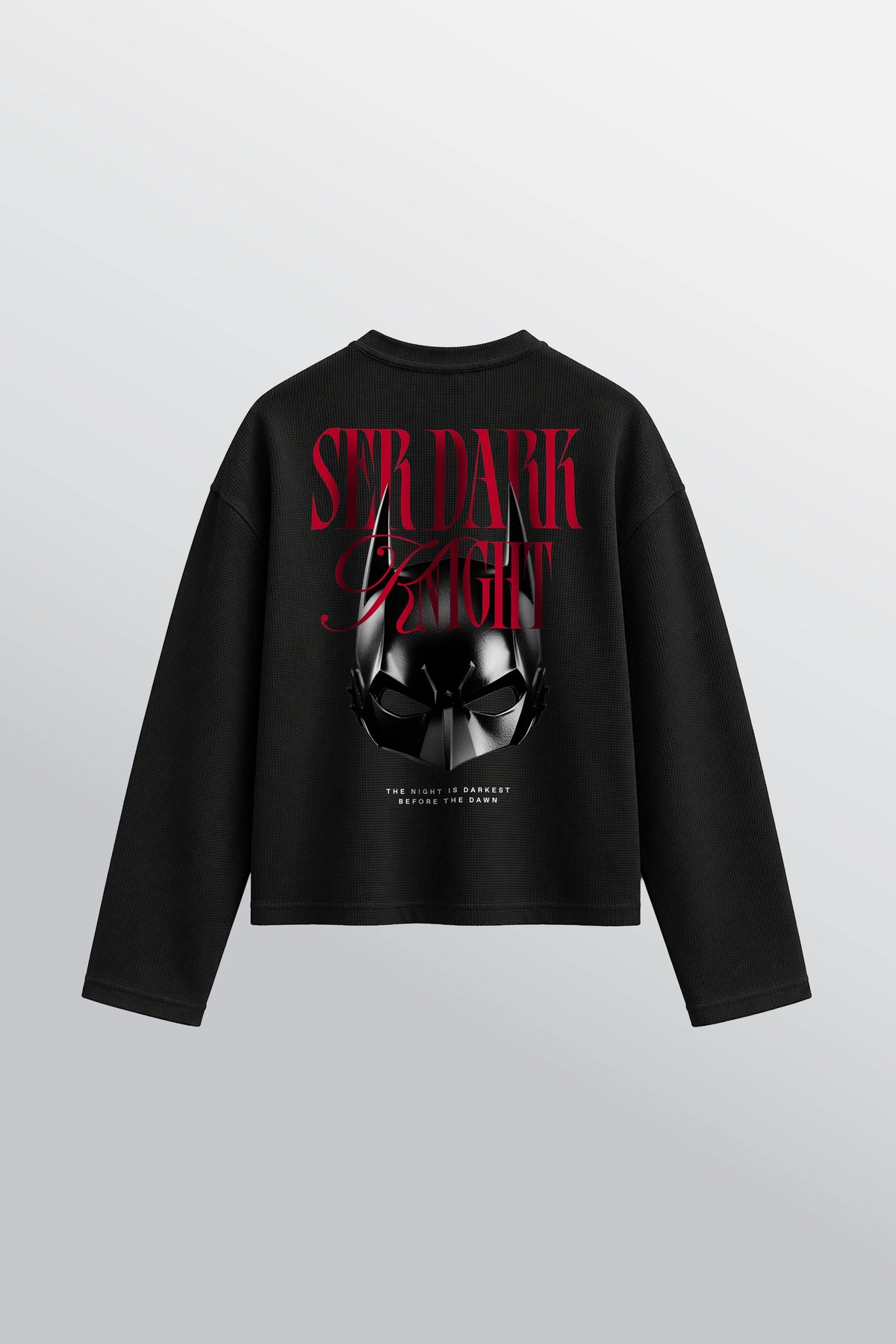 Ser Dark Knight T-shirt waffle oversize Nera