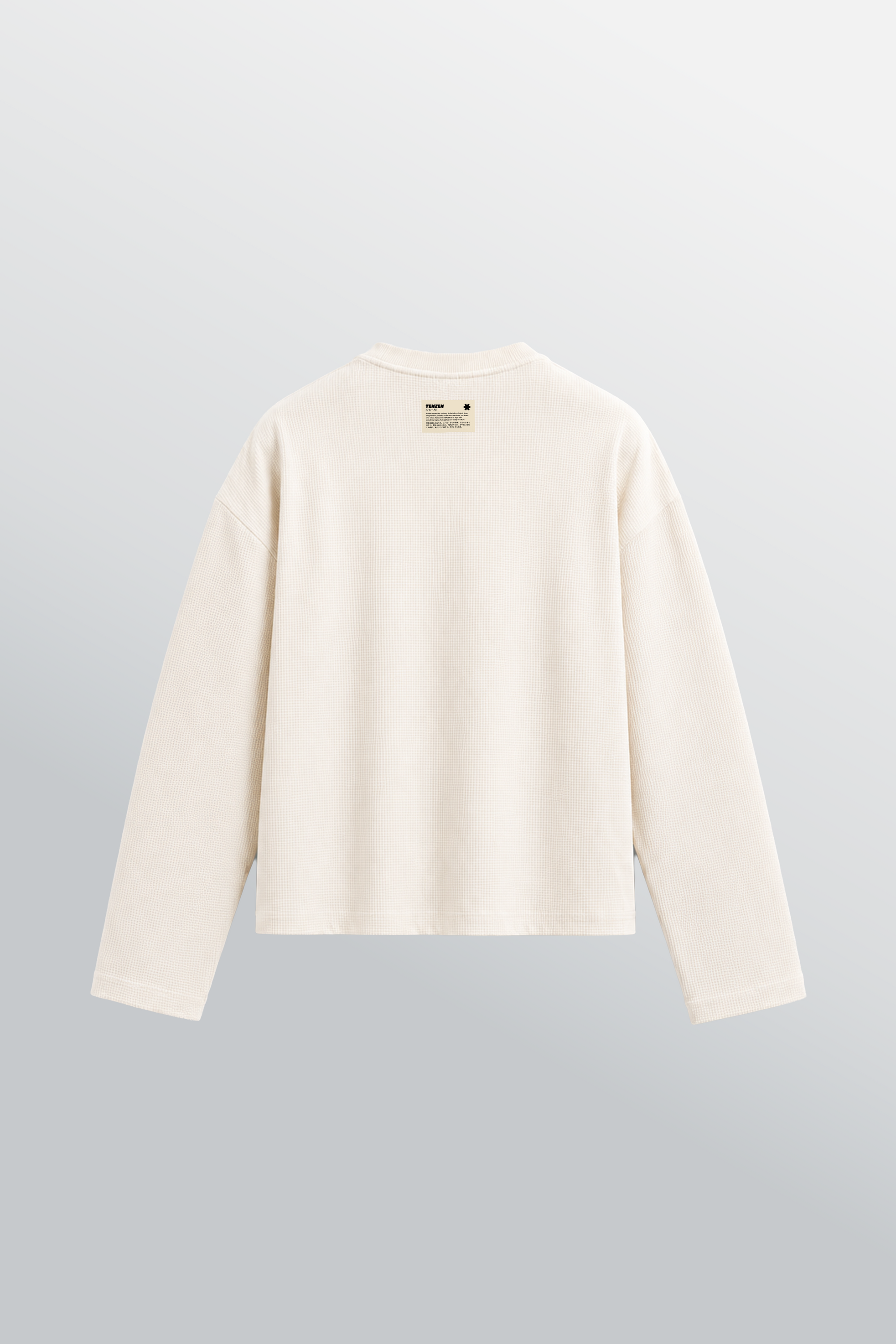 Crew Oversized Waffle Tee Off White