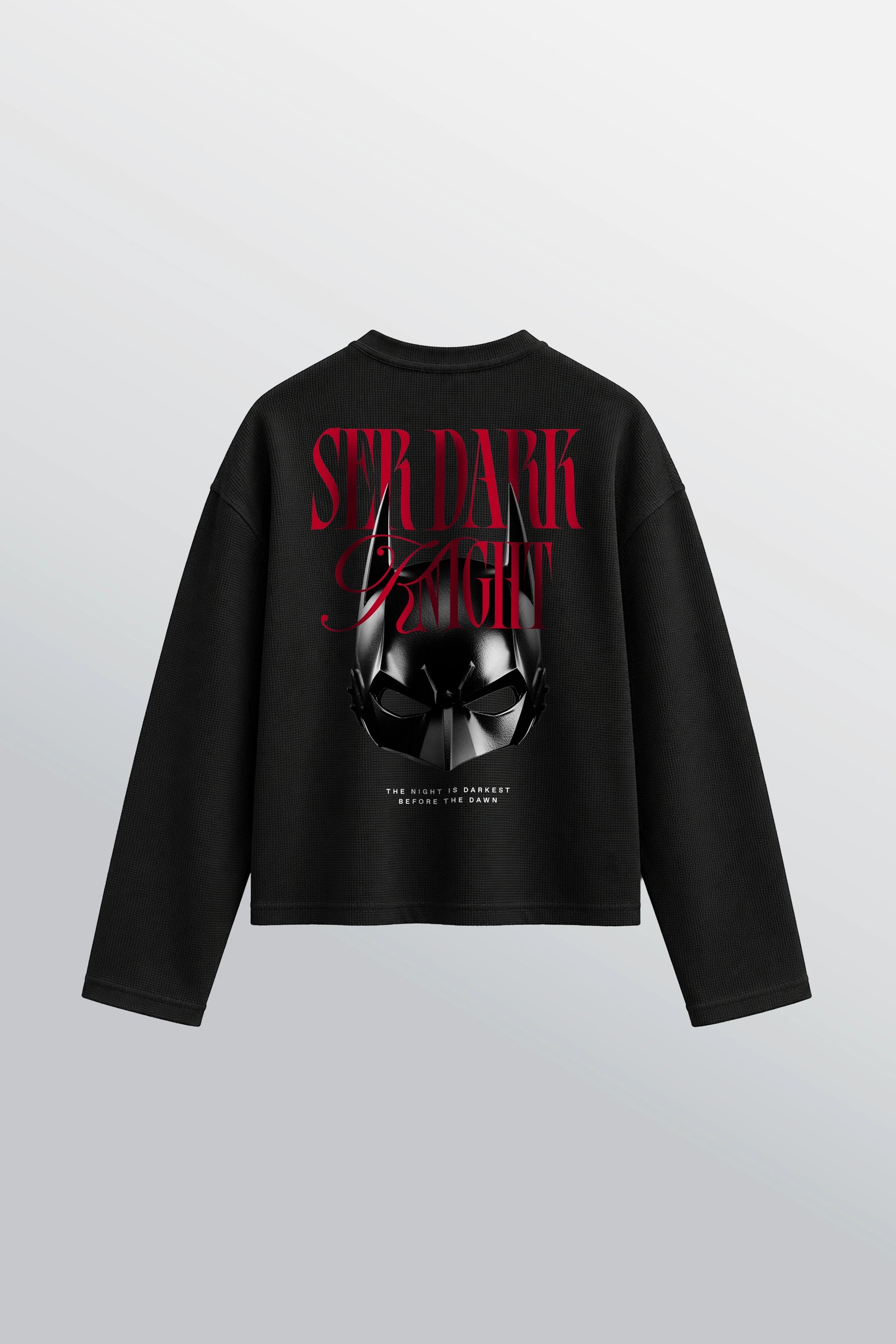 Ser Dark Knight T-shirt waffle oversize Nera