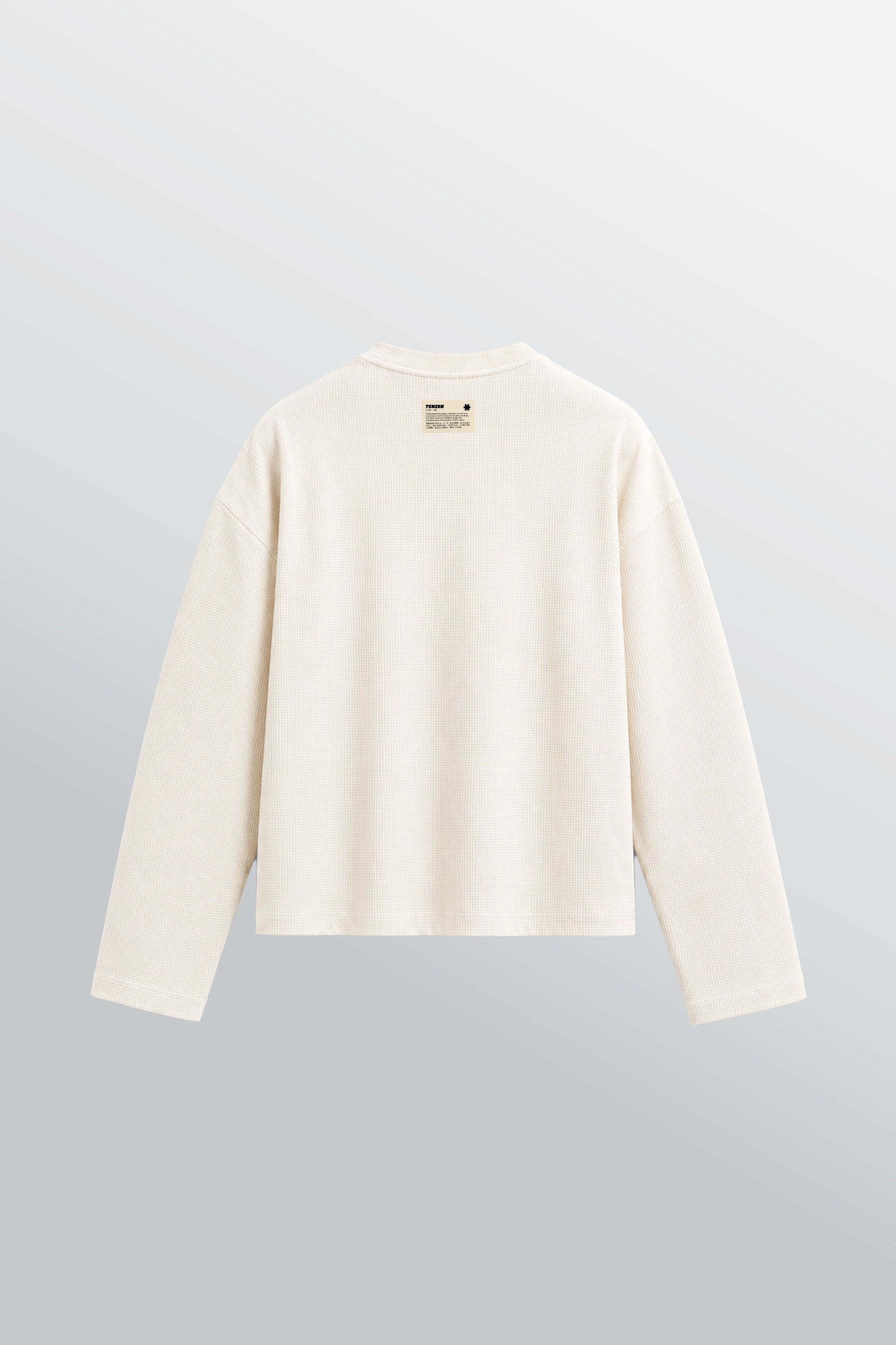 Crew Oversized Waffle Tee Off White – Back