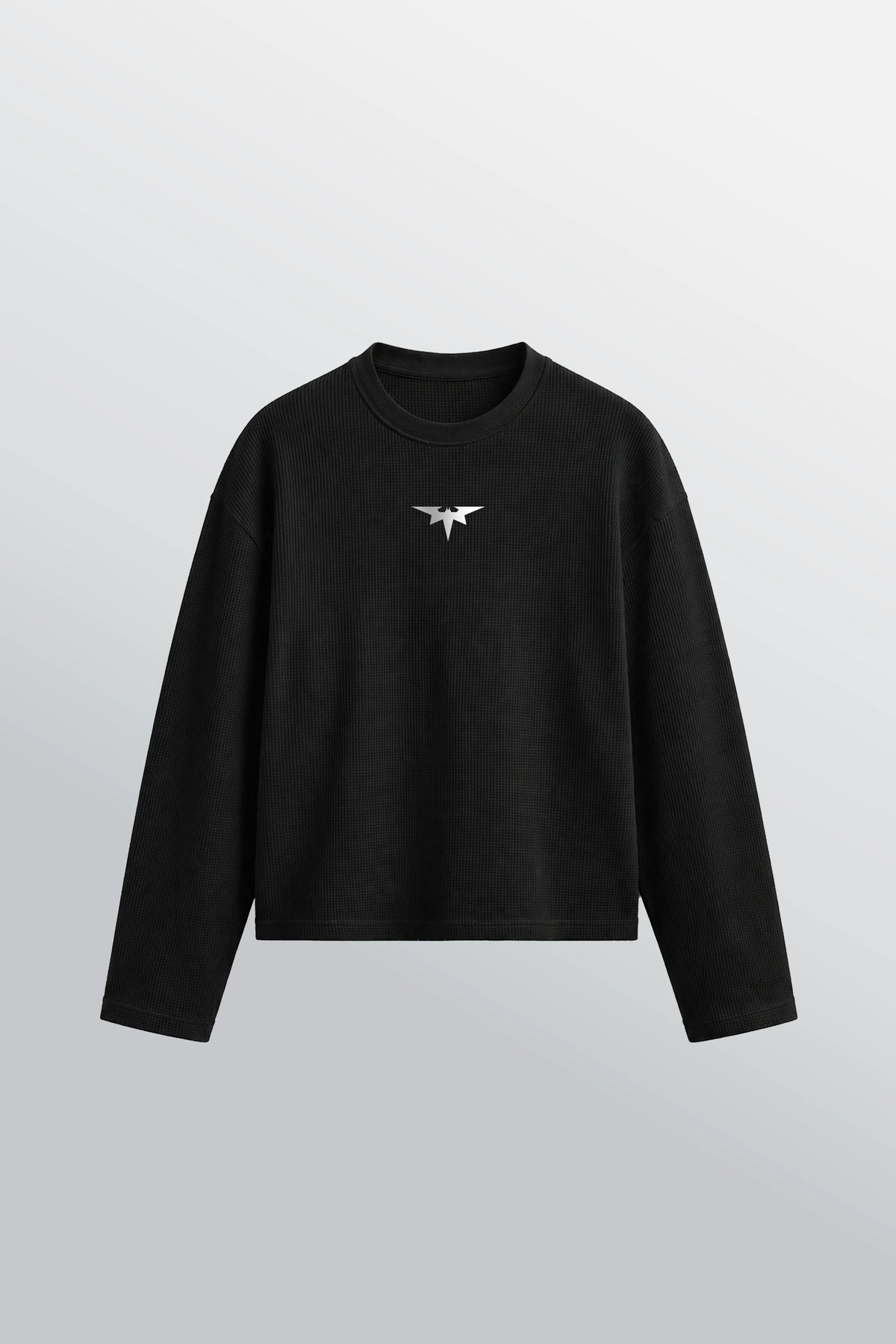 Ser Dark Knight Oversized Waffle Tee Black