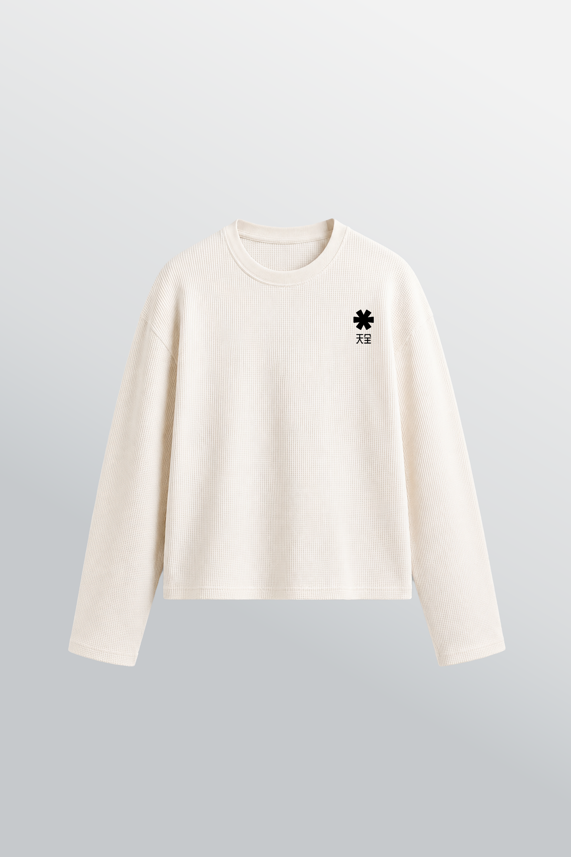 Crew Oversized Waffle Tee Off White