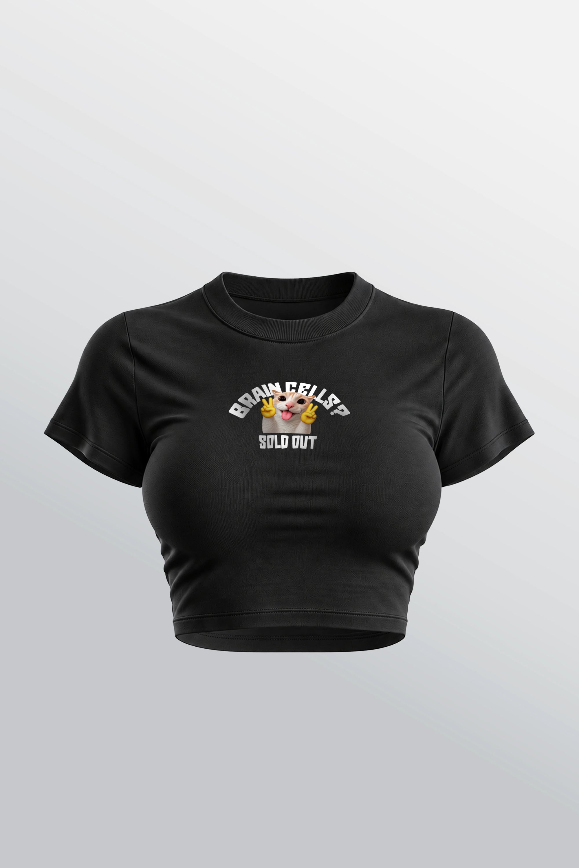 Braincells Sold Out Baby Tee Black - Front