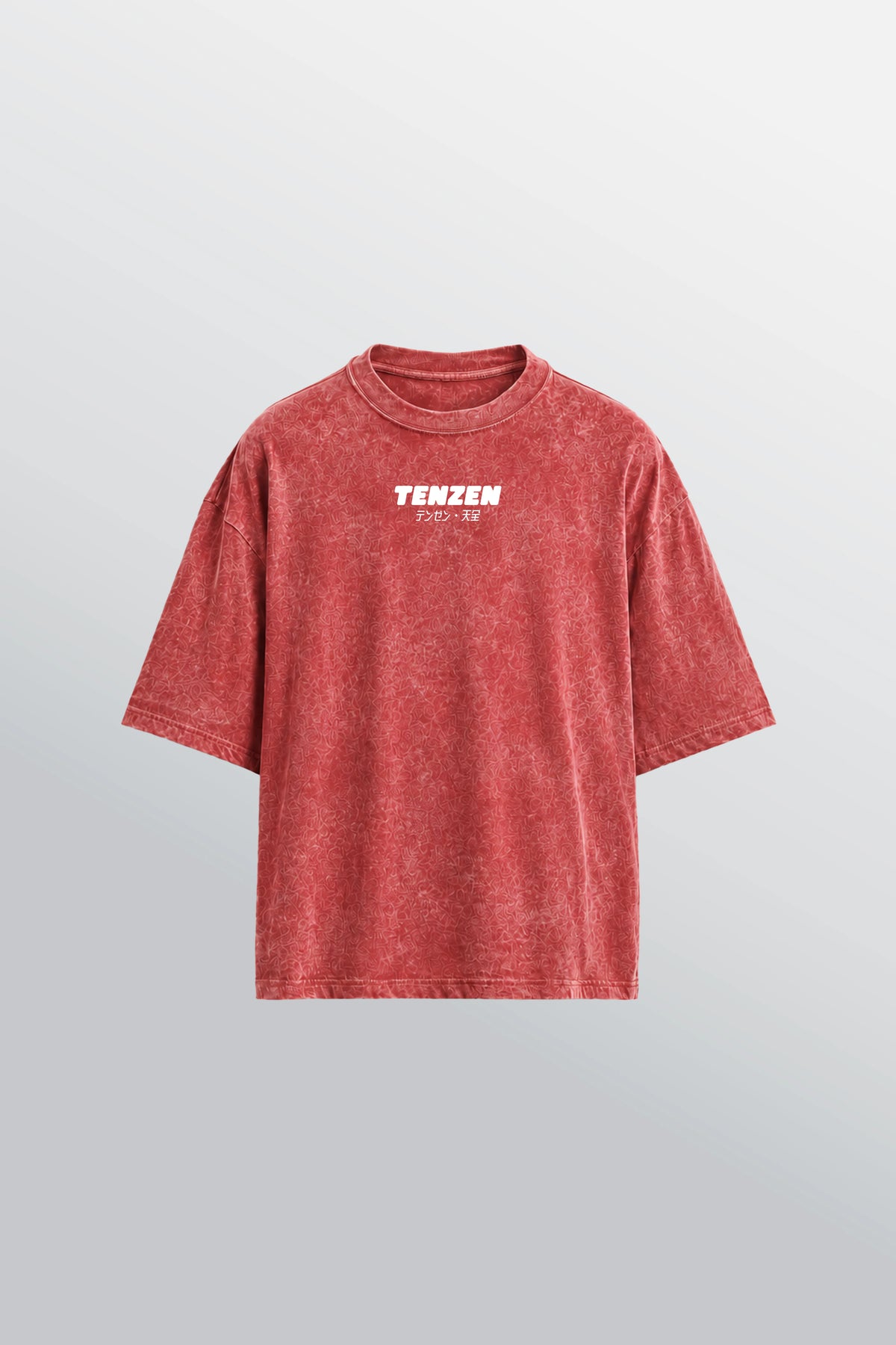 Crew Oversized Tee Acid Red