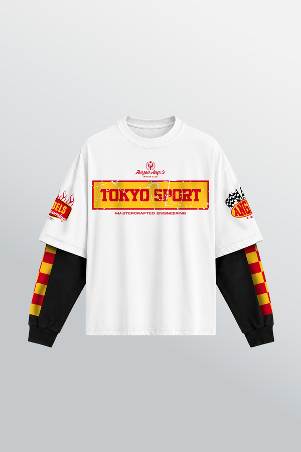 Tenzen Tokyo Sport Camiseta superpuesta Blanca