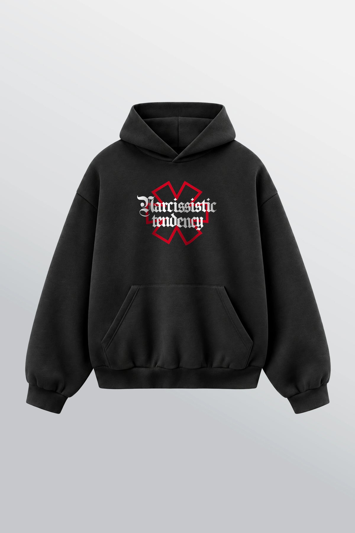 Narcissistic Tendency Oversized Hoodie Black