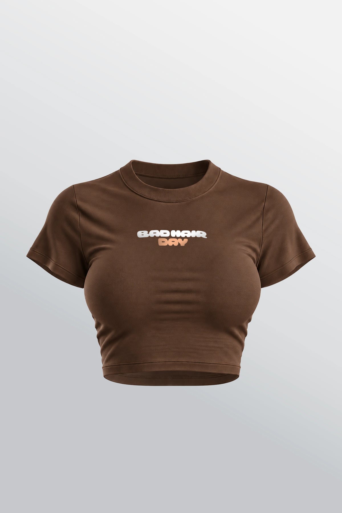 Bad Hair Day Baby Tee Brown
