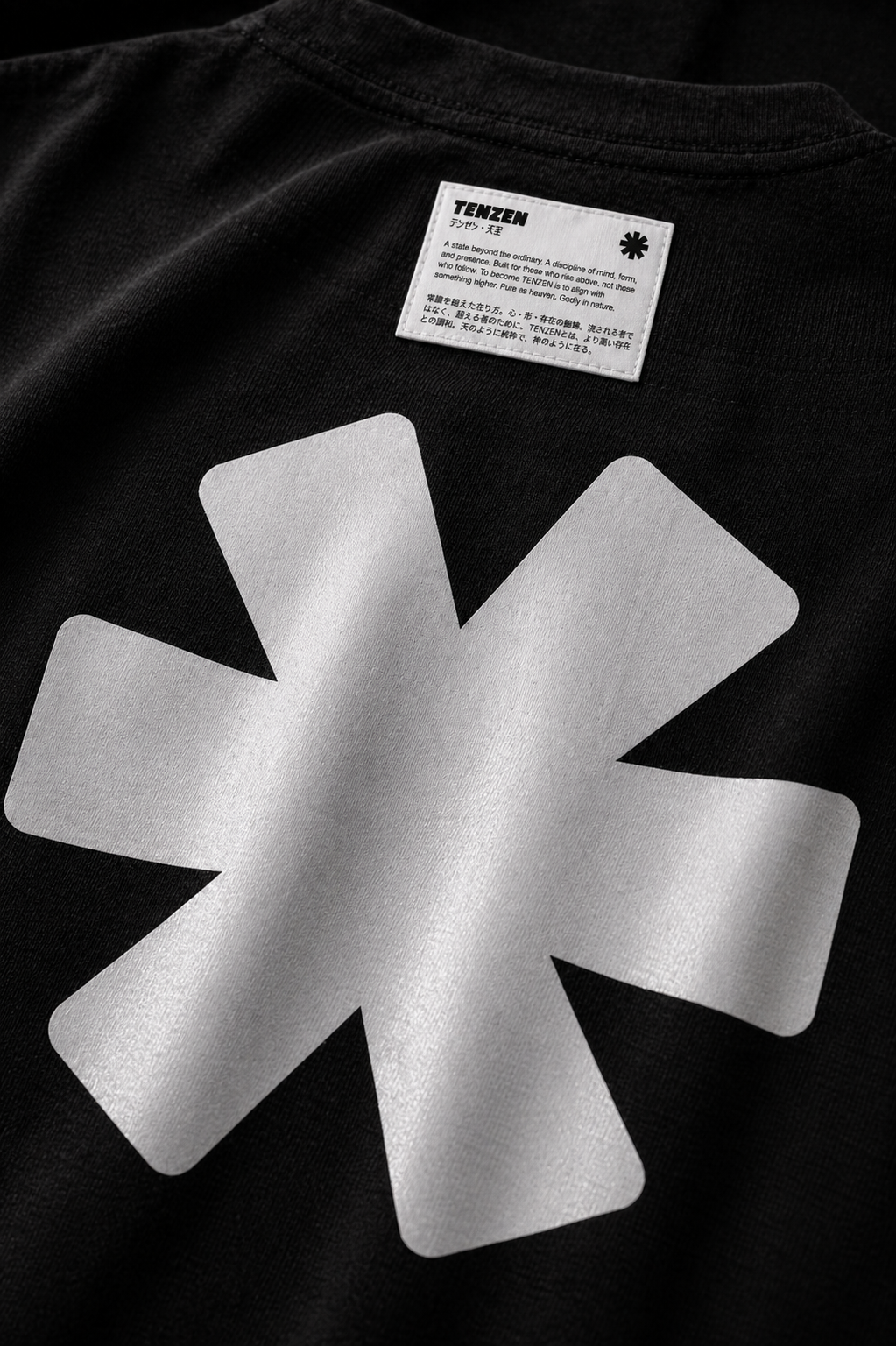 T-shirt oversize col rond noir