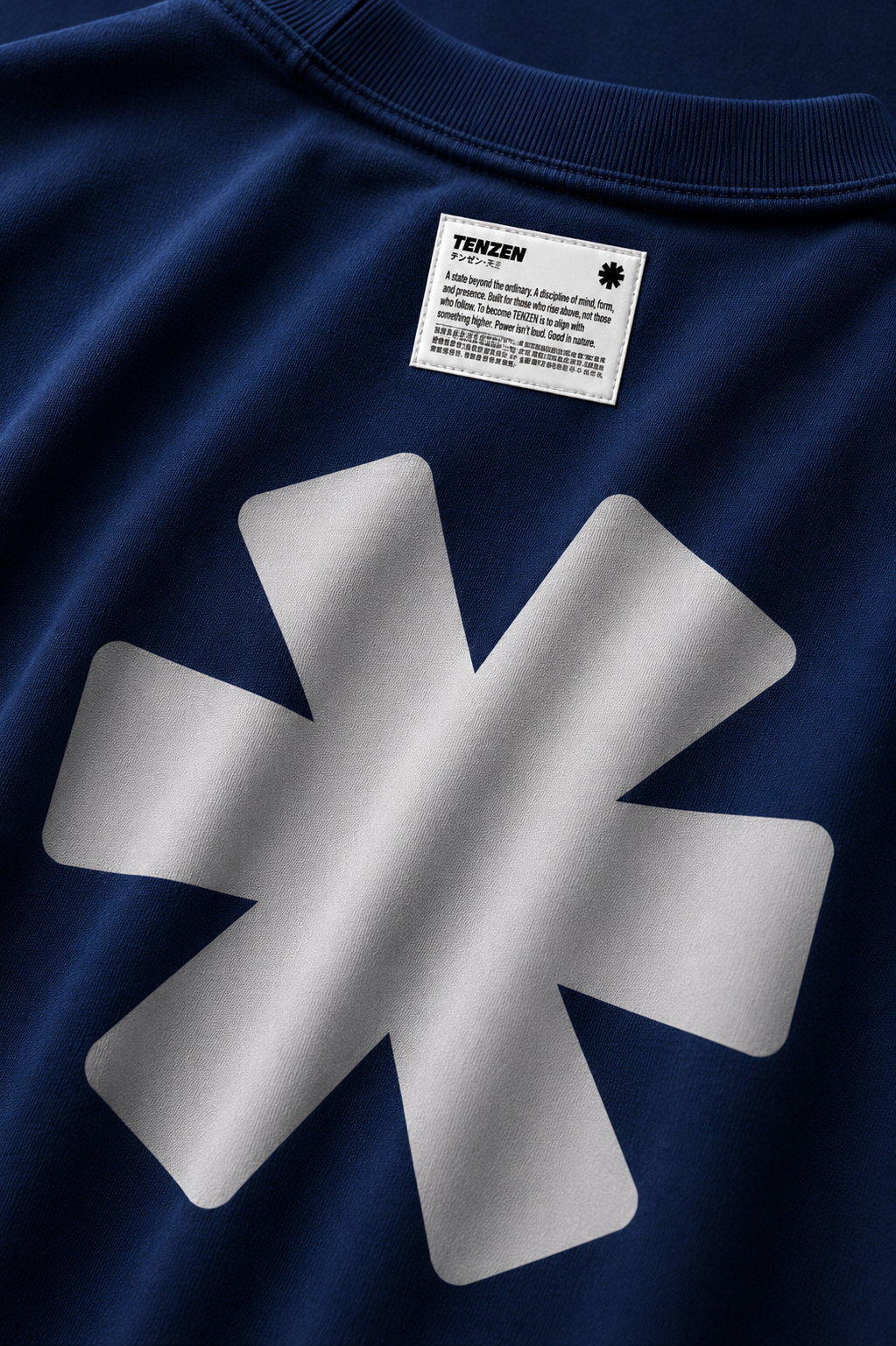 T-shirt oversize col rond bleu marine