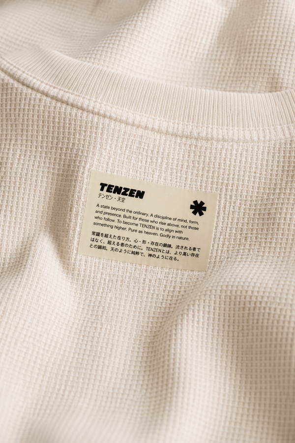 Crew Oversized Waffle Tee Off White