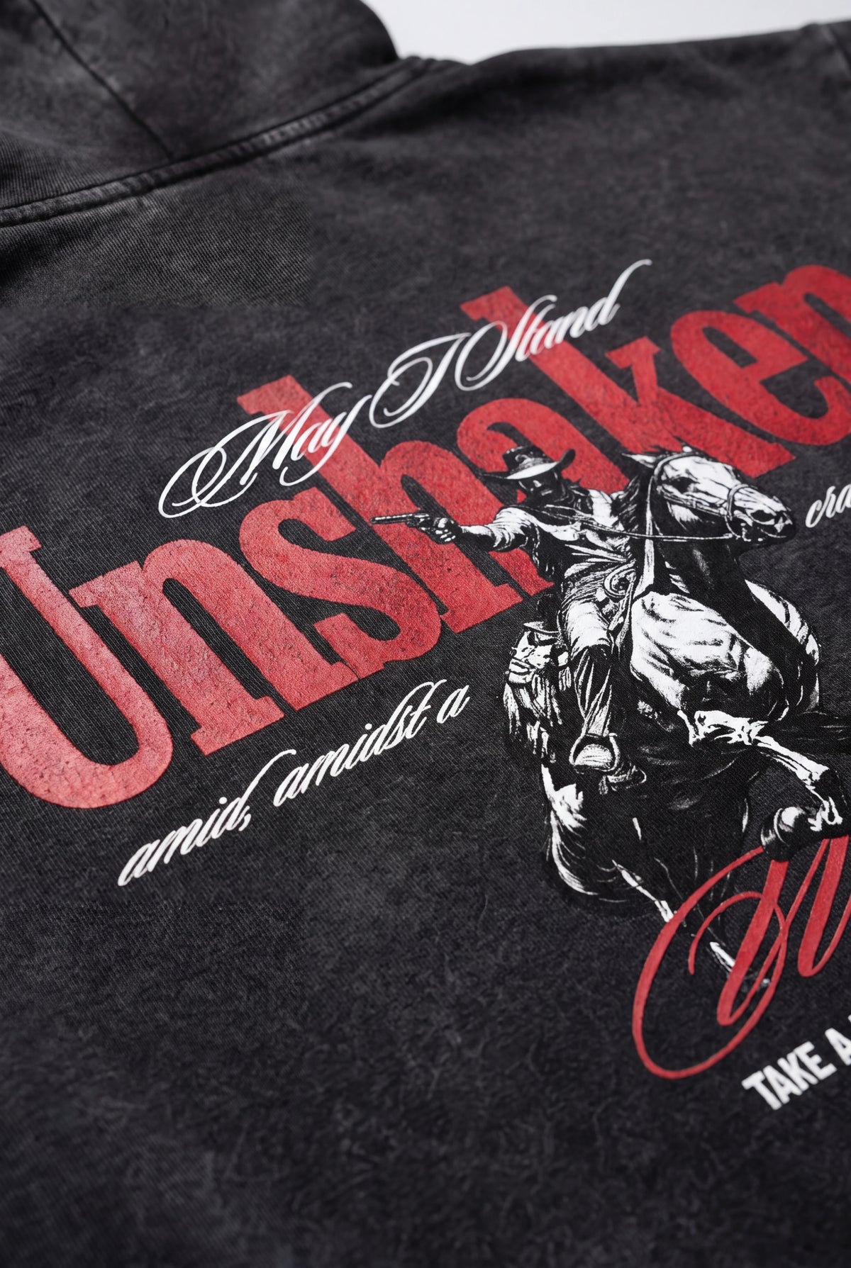 Stand Unshaken Oversized Hoodie Acid Black