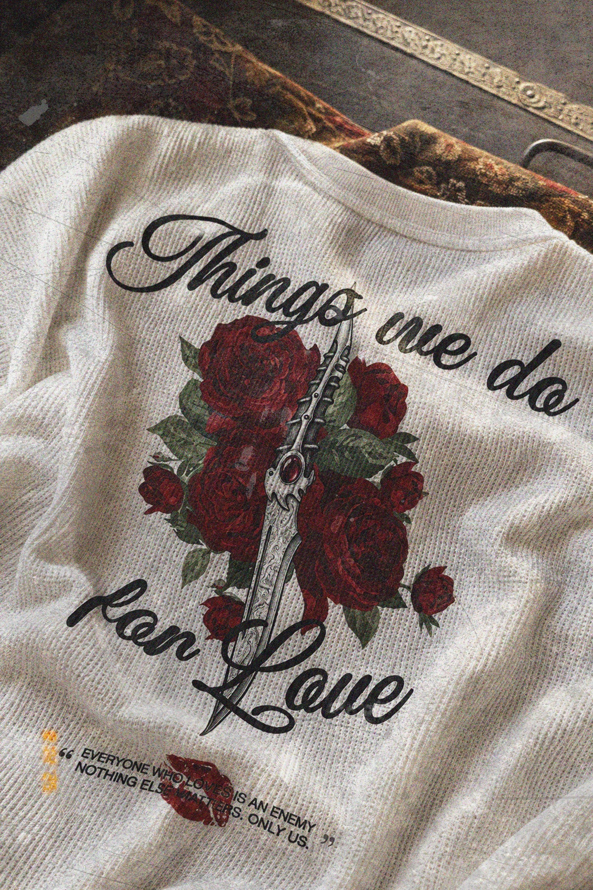 Lannister Love T-shirt waffle serafino oversize Bianca