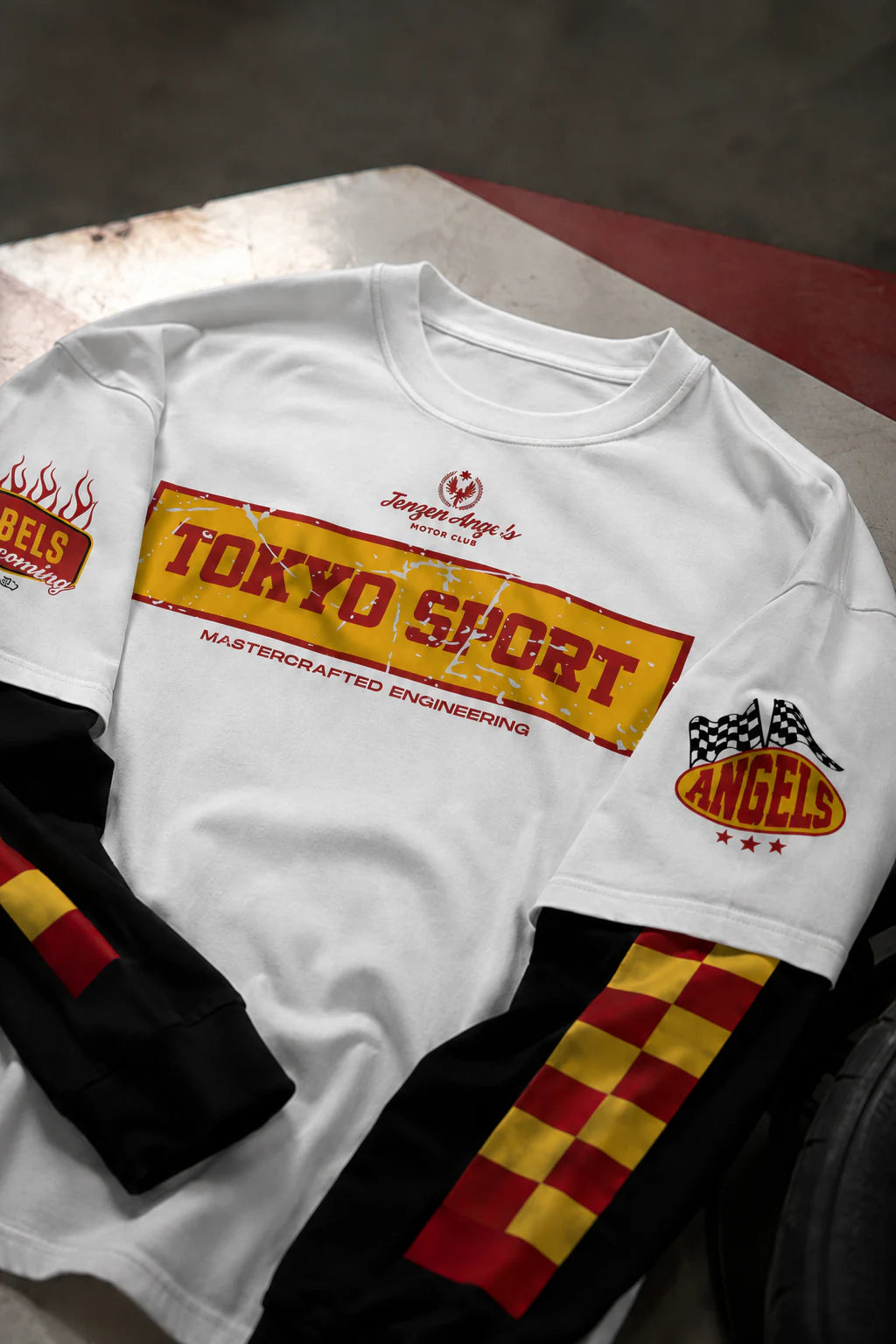 Tokyo Sport Layered Tee White