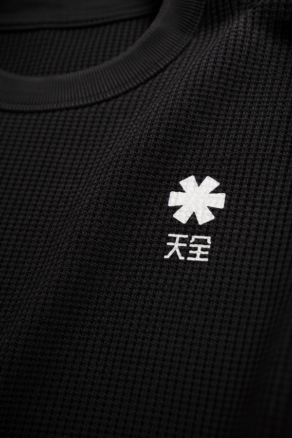 Crew Oversized Waffle Tee Black