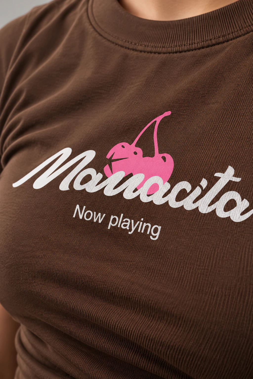 Mamacita baby tee marron