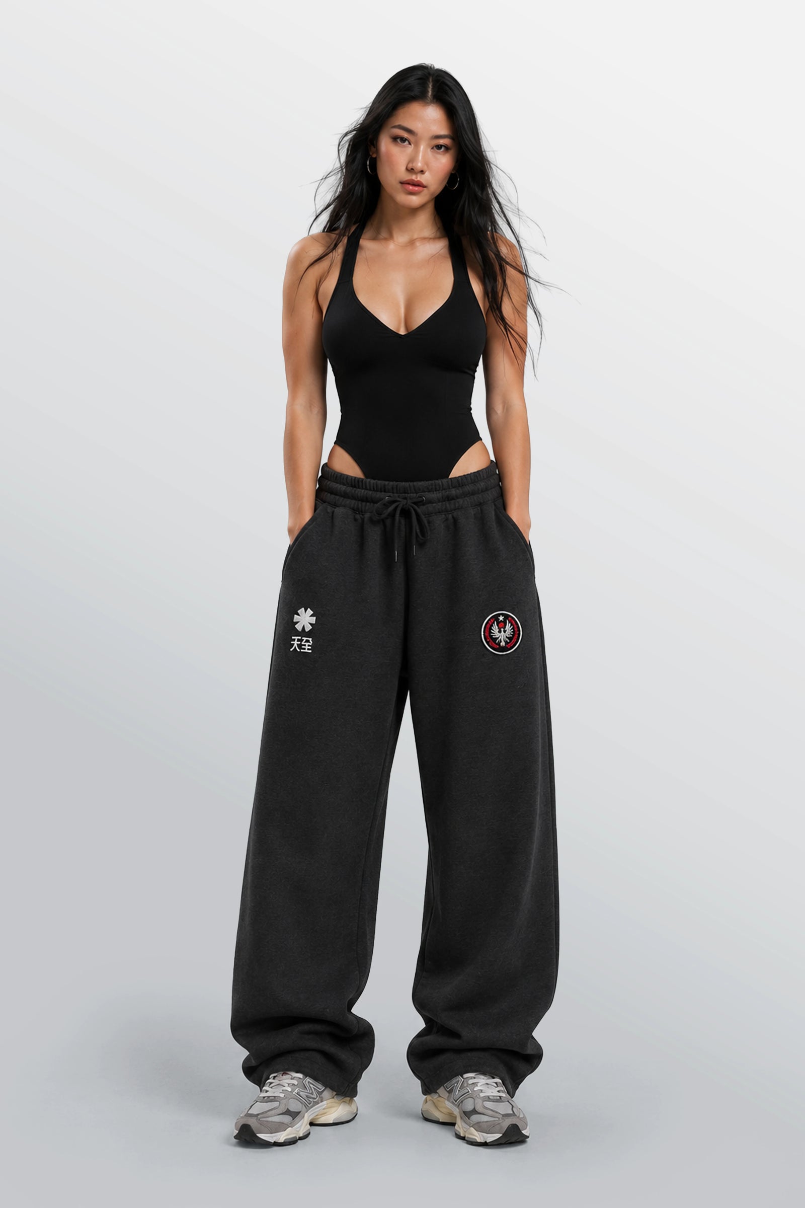 Angels Motor Club Loose Fit Jogginghose Schwarz