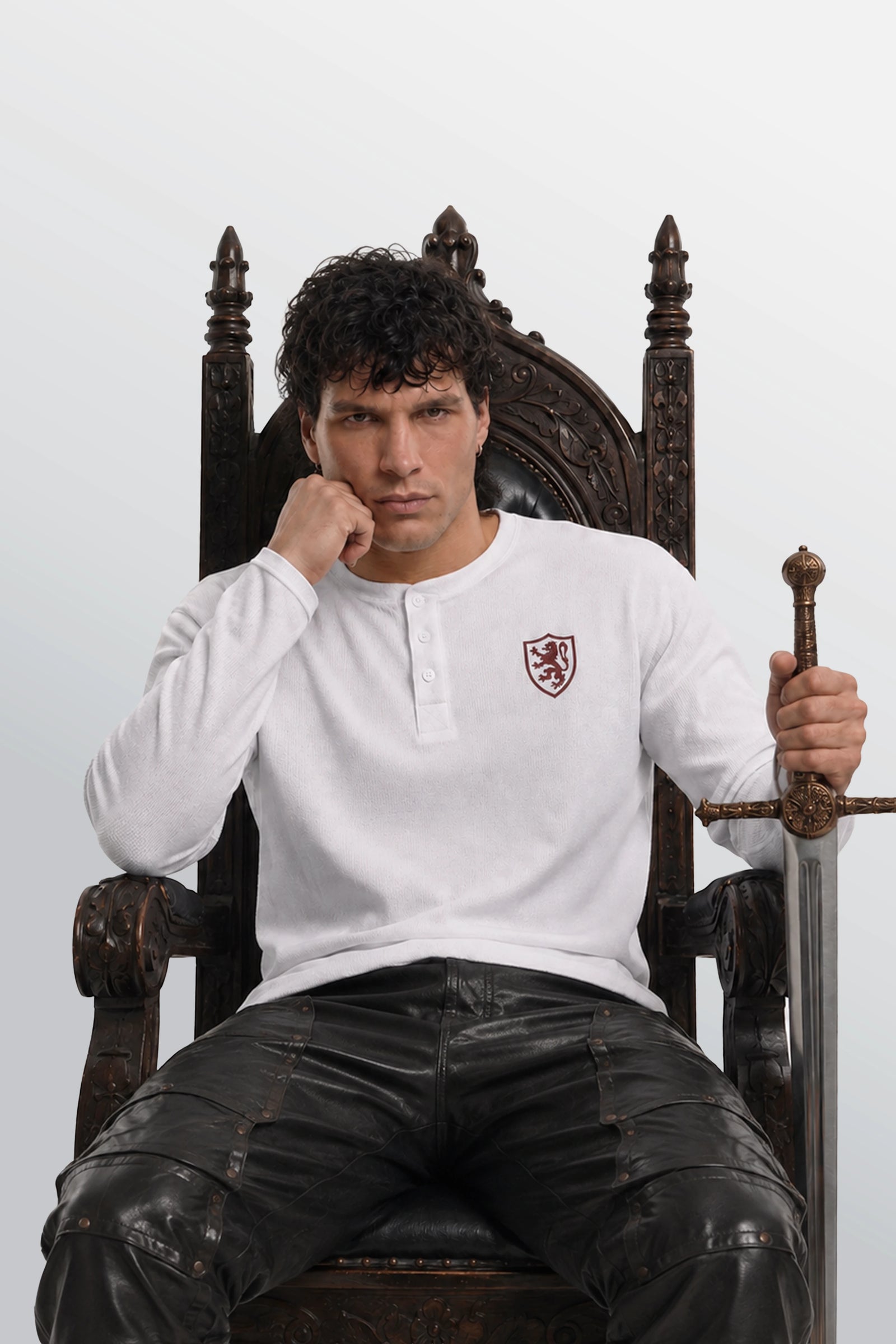 Lannister Love T-shirt waffle serafino oversize Bianca