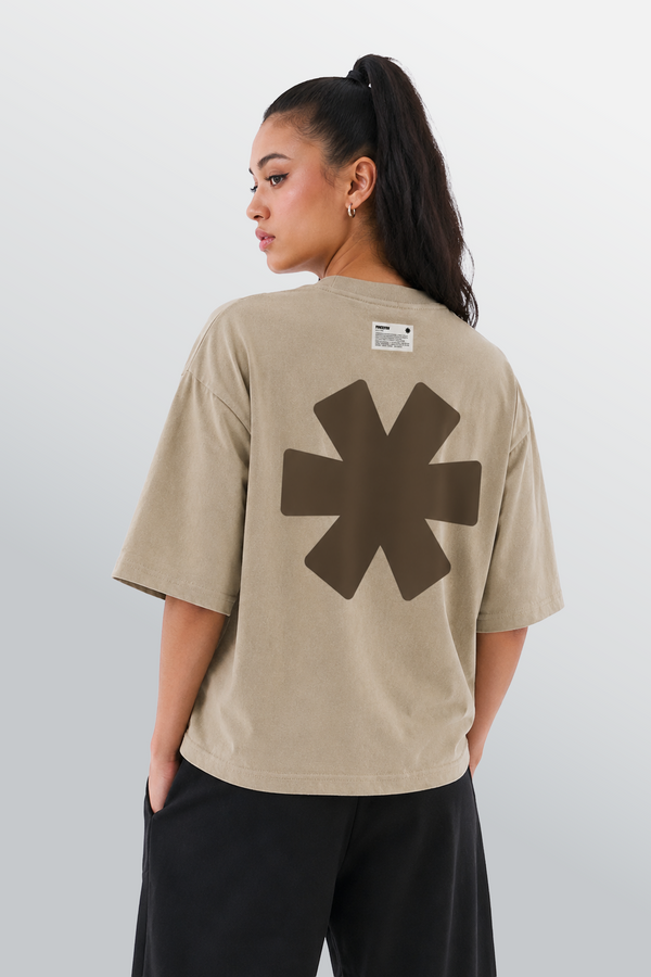 Crew Oversized Tee Beige