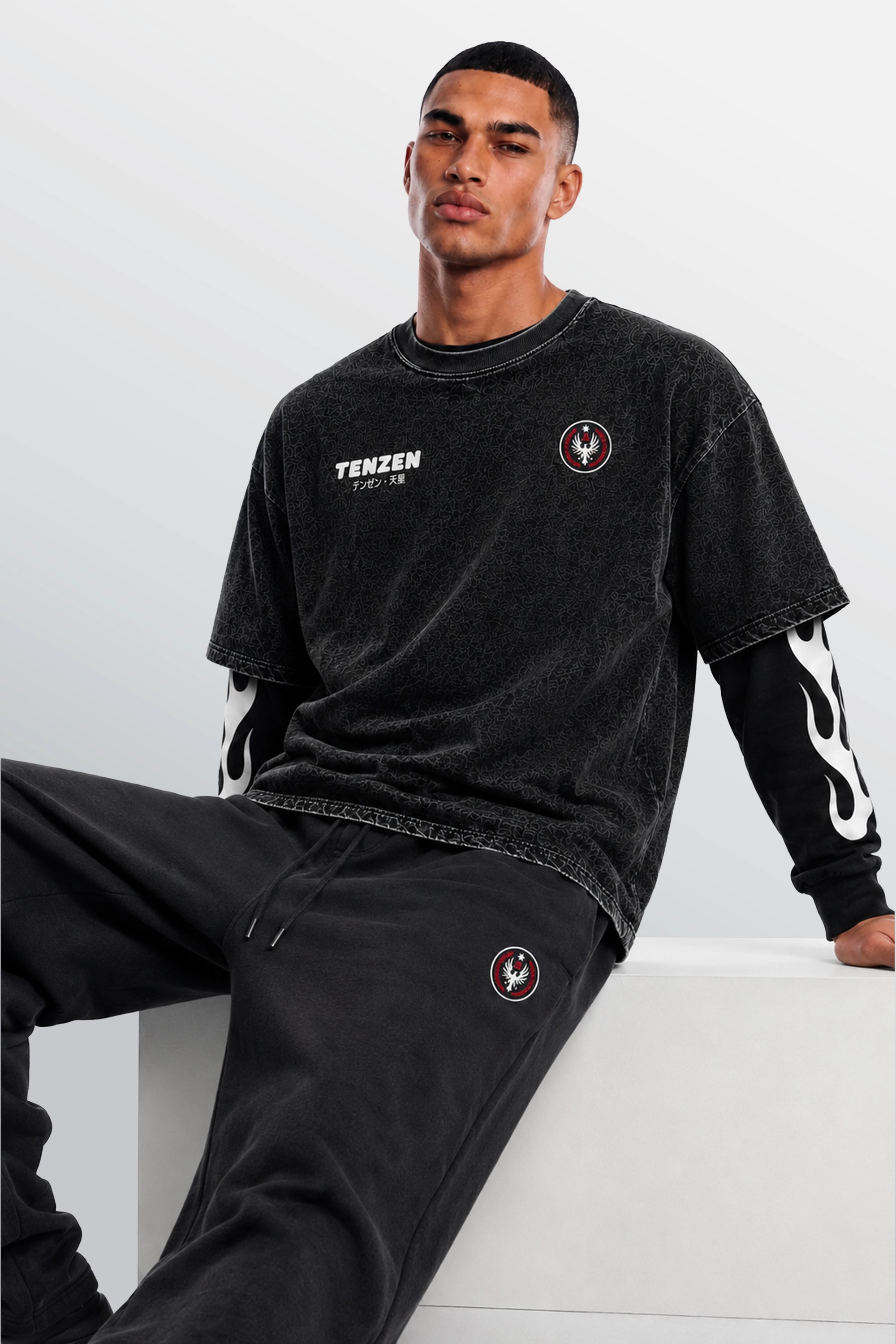 Angels Motor Club Loose-Fit Sweatpant Black – Model-Collection