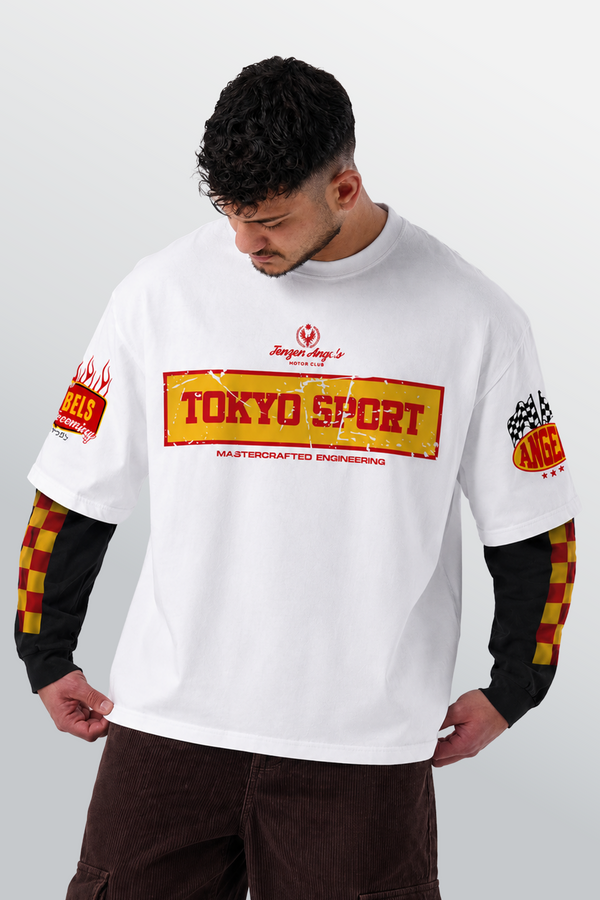 Tenzen Tokyo Sport Camiseta superpuesta Blanca