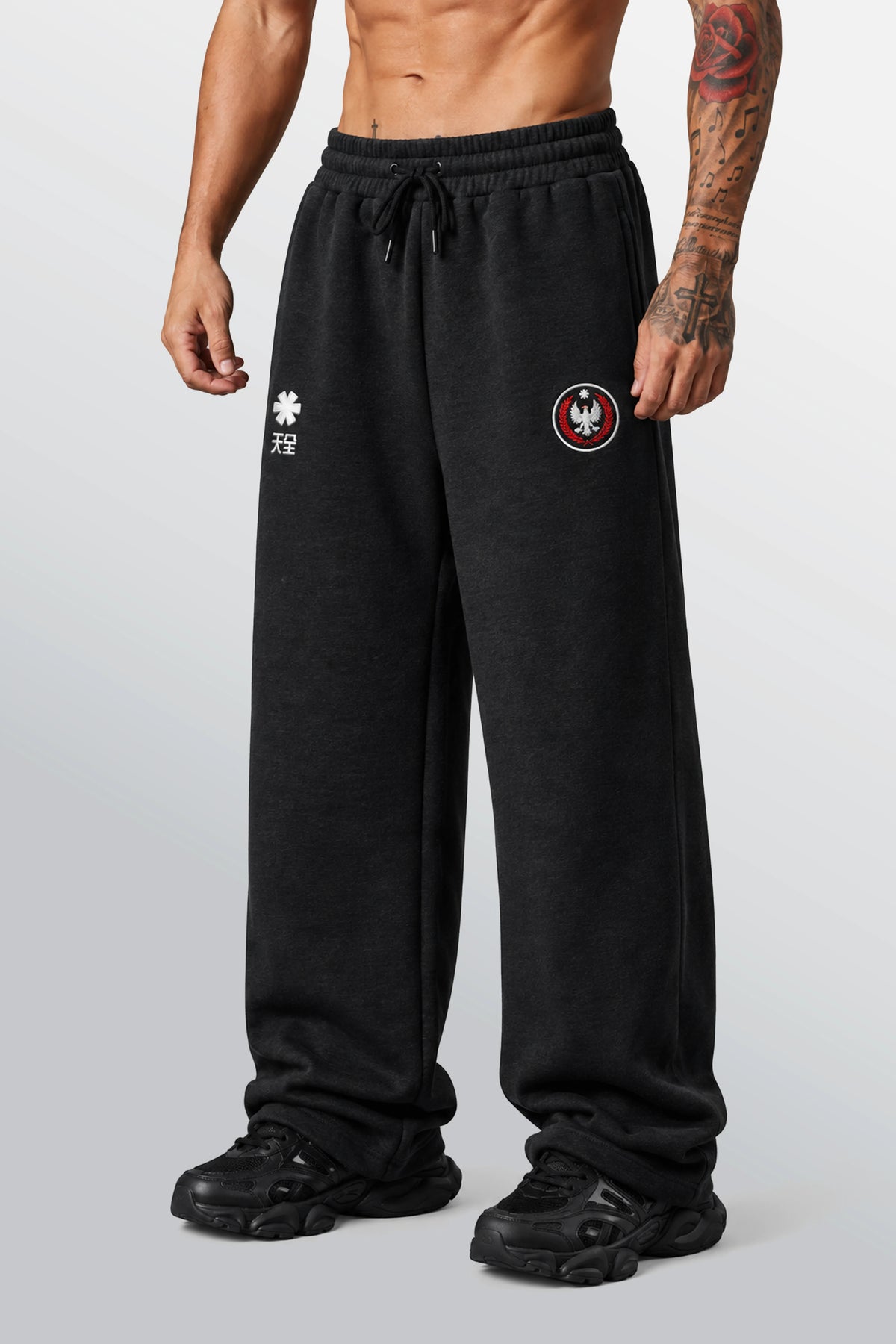 Angels Motor Club Loose-Fit Sweatpant Black – Model-Front