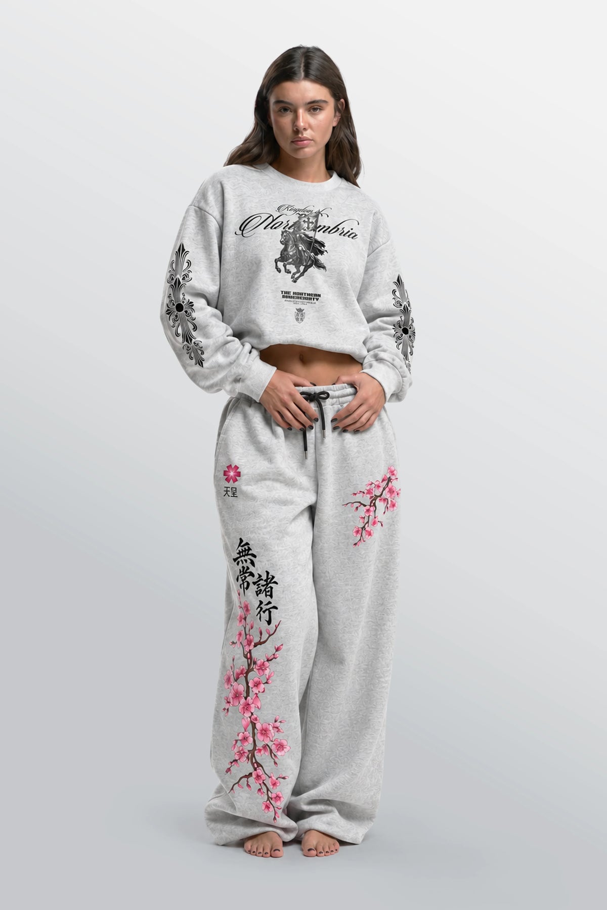 Kingdom Of Northumbria Oversized Sweatshirt White
