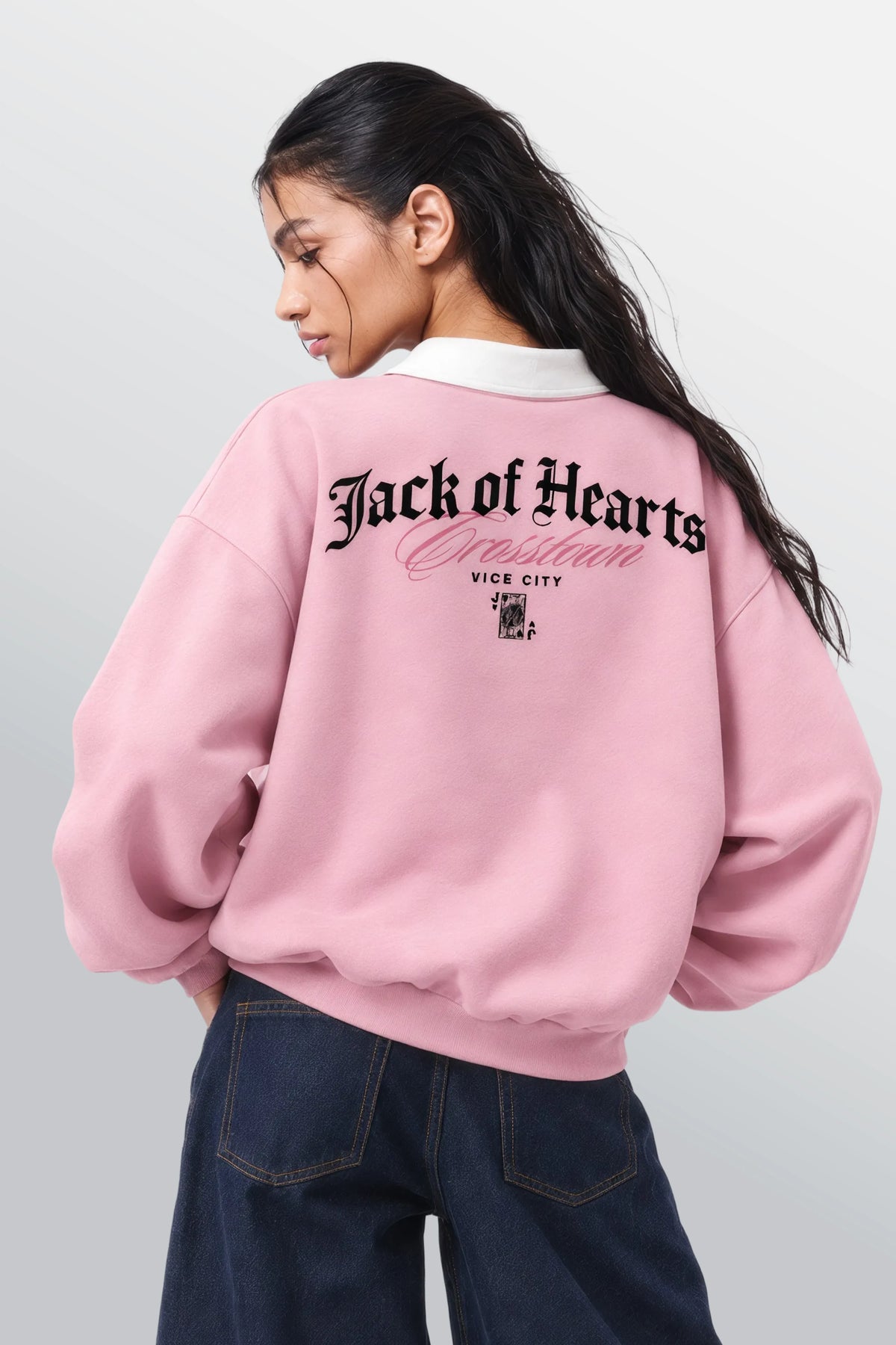 Jack Of Hearts Polo Sweatshirt Pink
