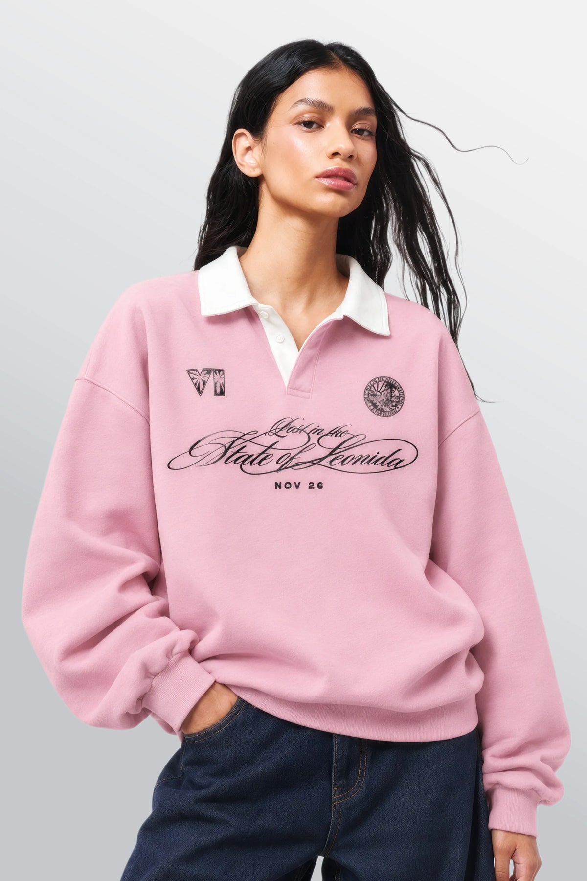 Jack Of Hearts Polo Sweatshirt Pink