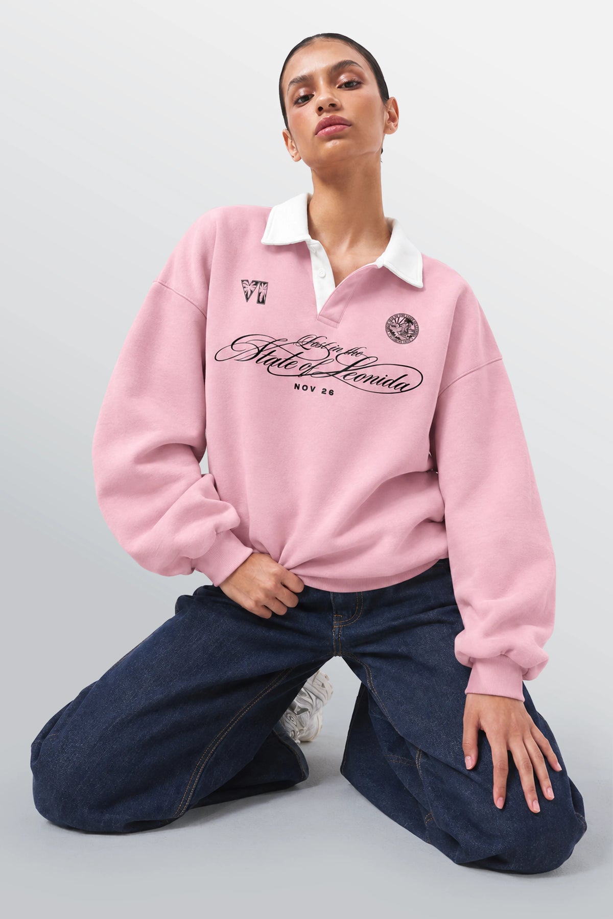 Jack Of Hearts Polo Sweatshirt Pink
