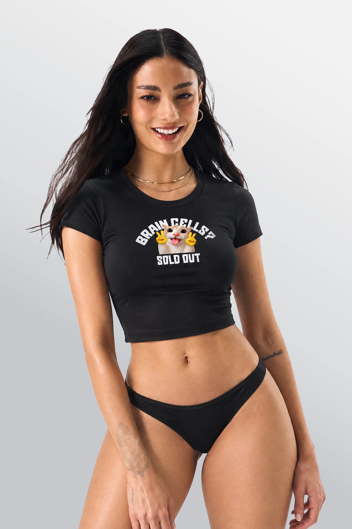 Braincells Sold Out Baby Tee Schwarz