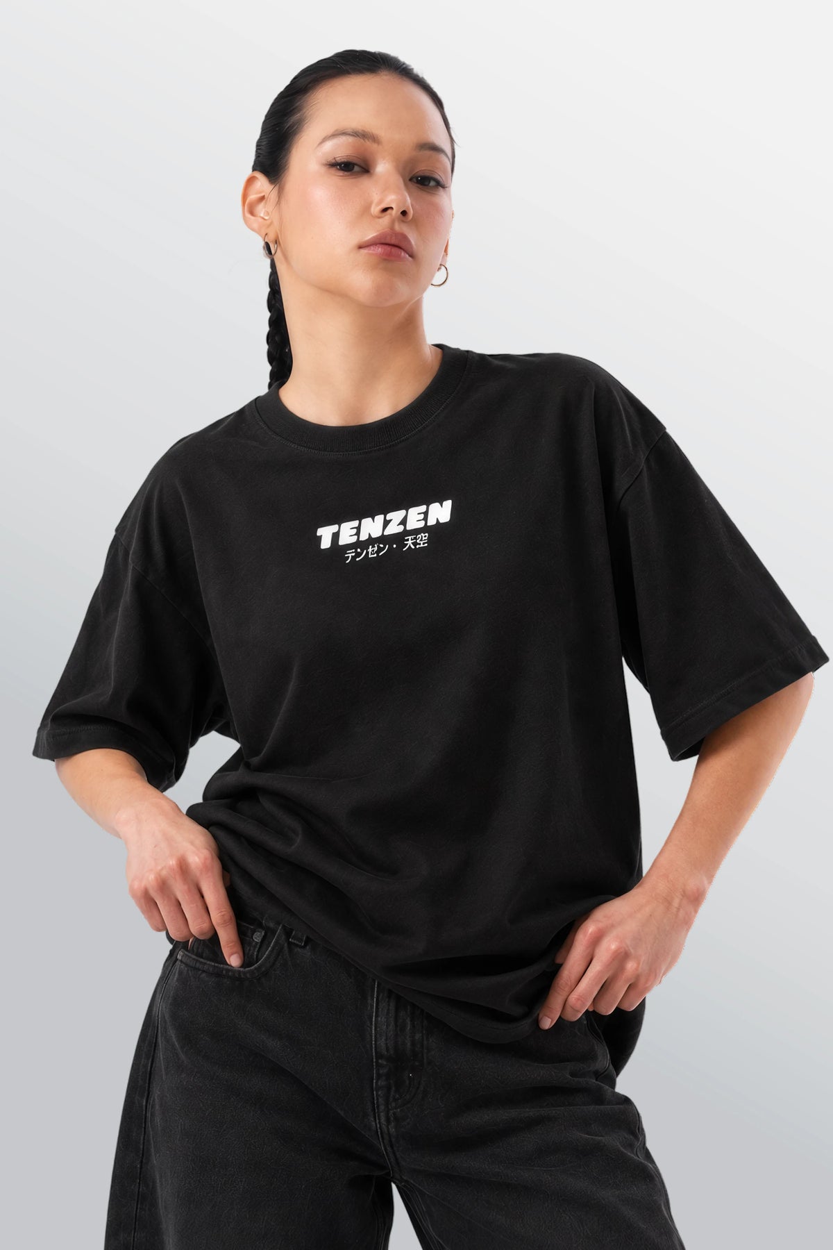 Crew Oversized Tee Black