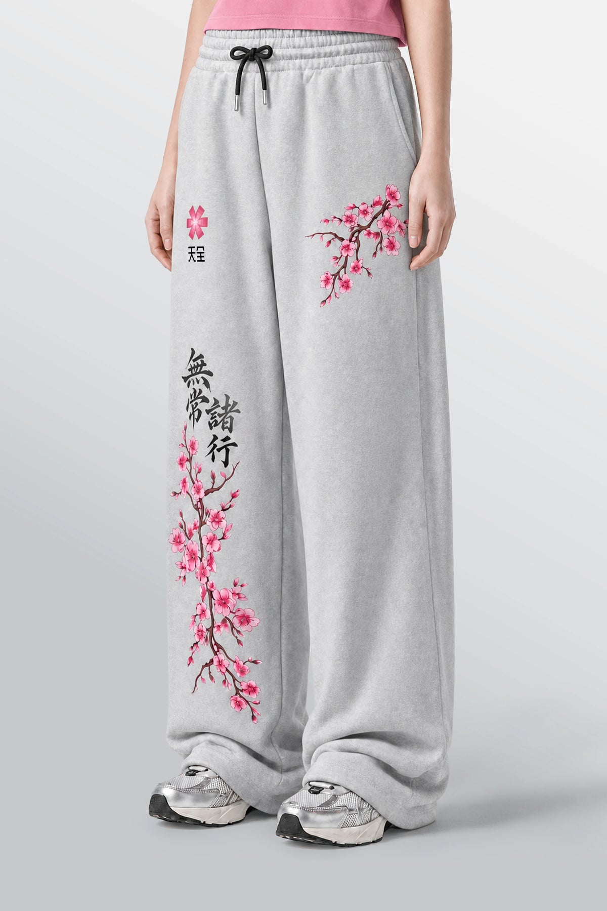 임퍼머넌트 사쿠라 루즈핏 스웨트팬츠 그레이