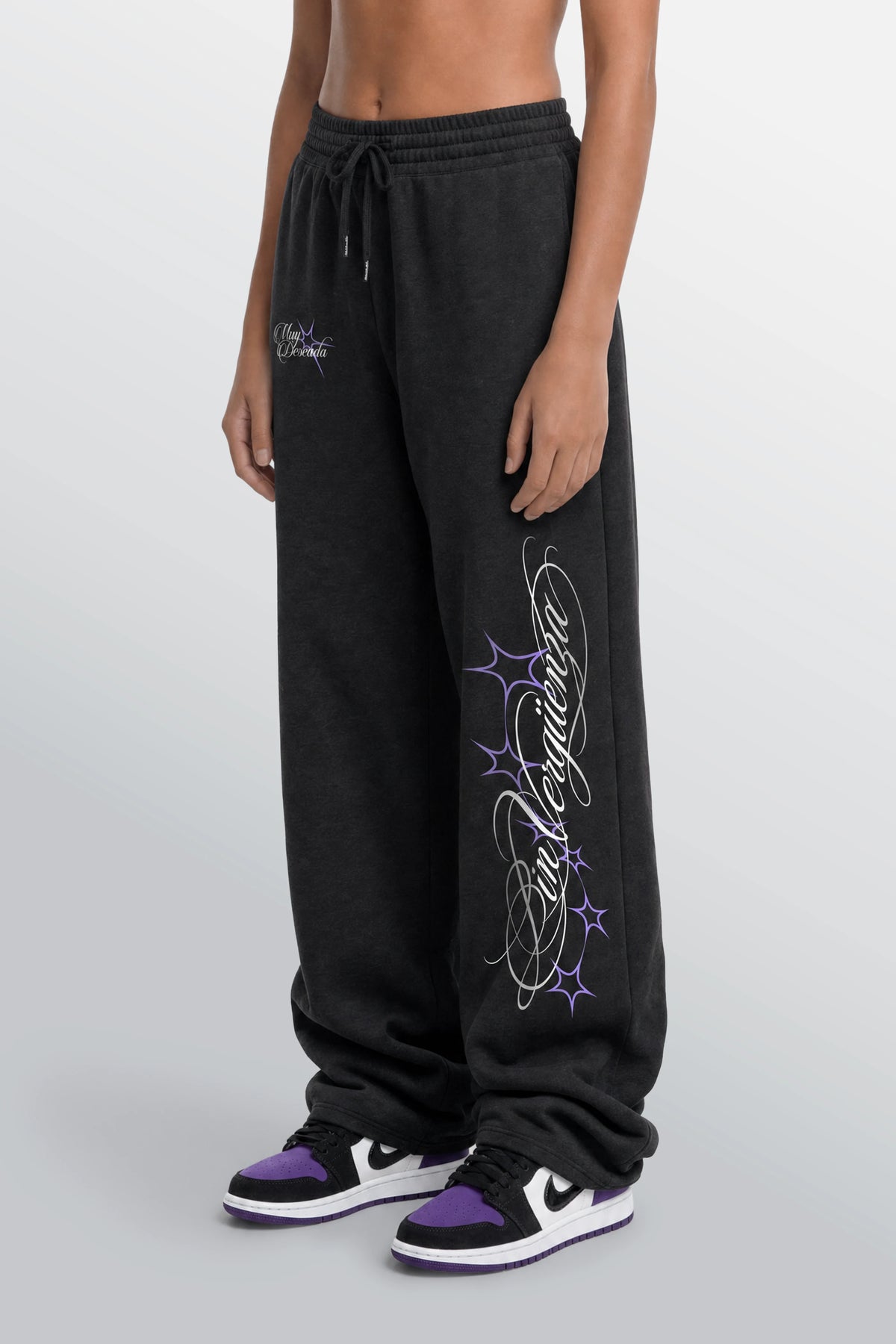 Bon Appetit Loose-Fit Sweatpants Black