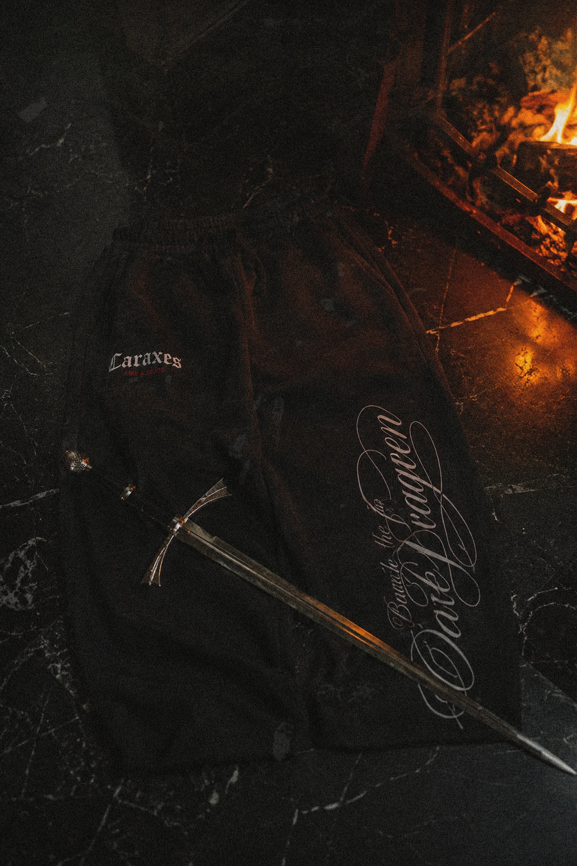 Old Valyria Loose-Fit Sweatpants Black - campaign shoot