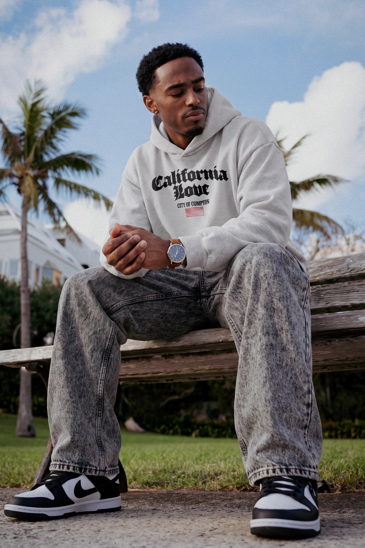 California Love Oversized Hoodie White